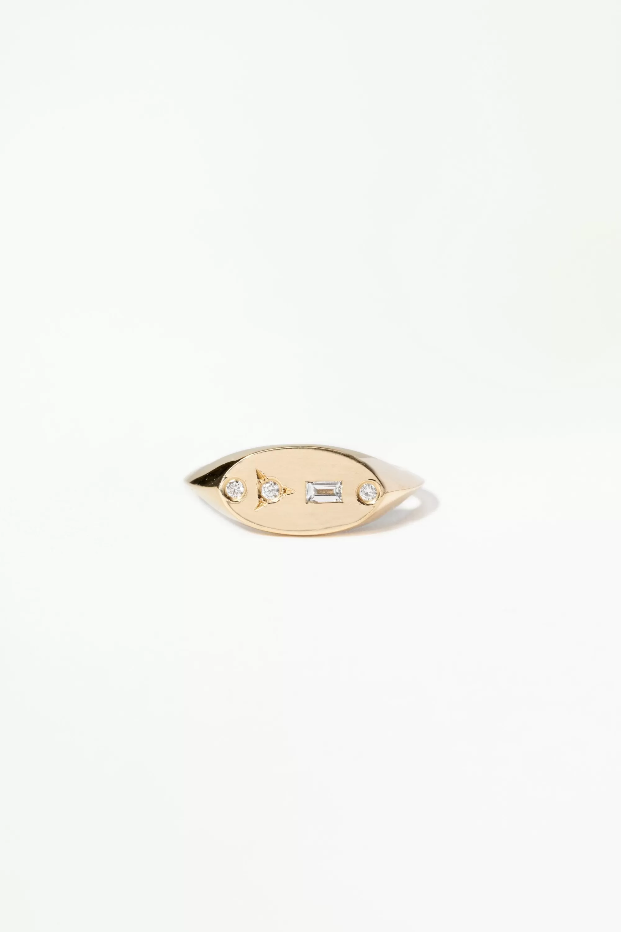 Shop Baguette Signet Ring Rings