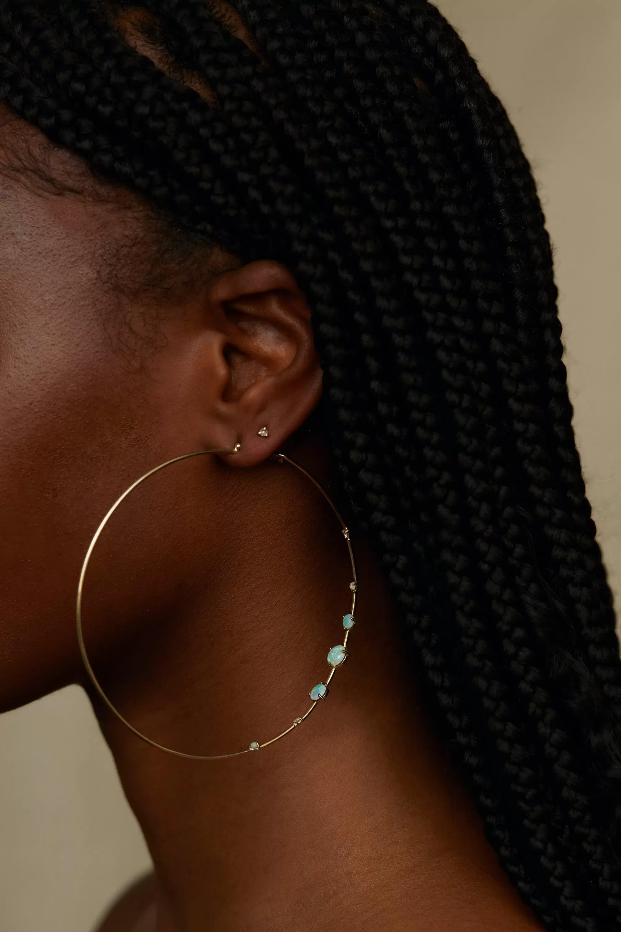 Online Big Counting Hoops - Pair Earrings