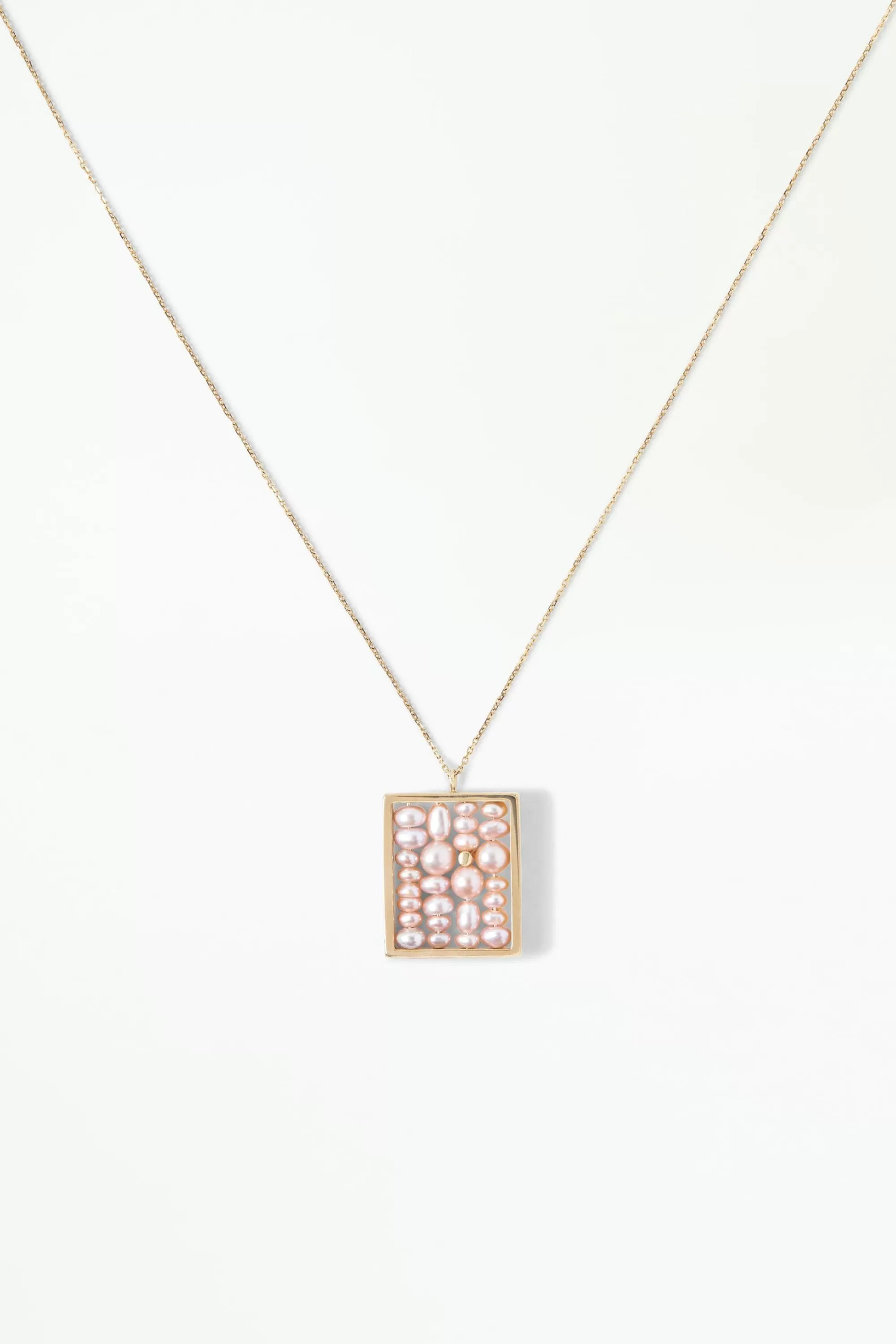 Cheap Blush Pearl Small Weaving Necklace Necklaces