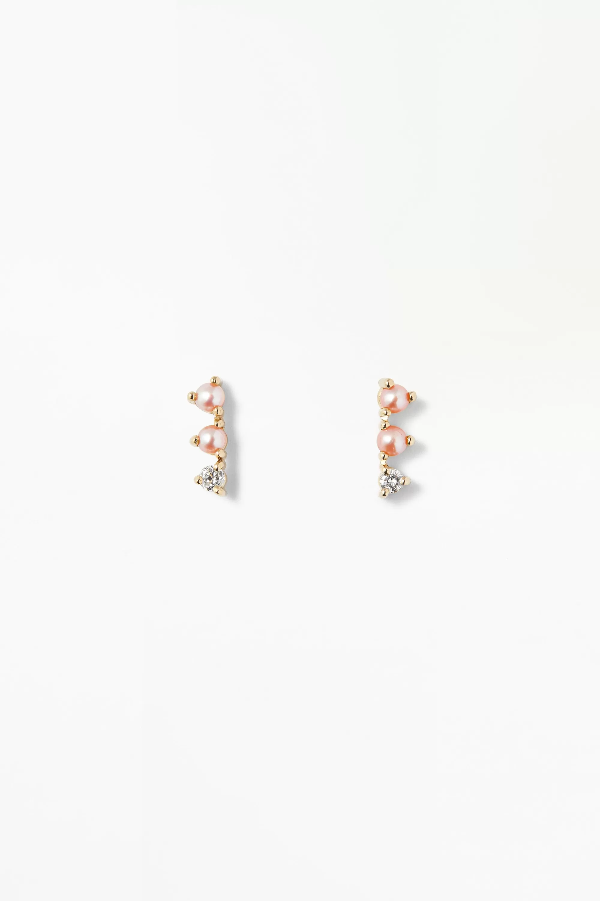 New Blush Pearl Three-Step Earring - Single Earrings
