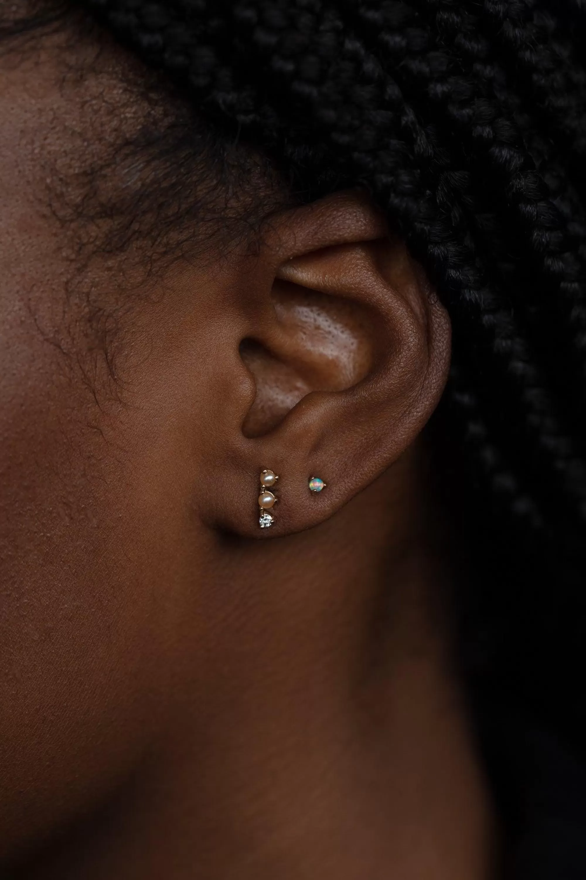 New Blush Pearl Three-Step Earring - Single Earrings