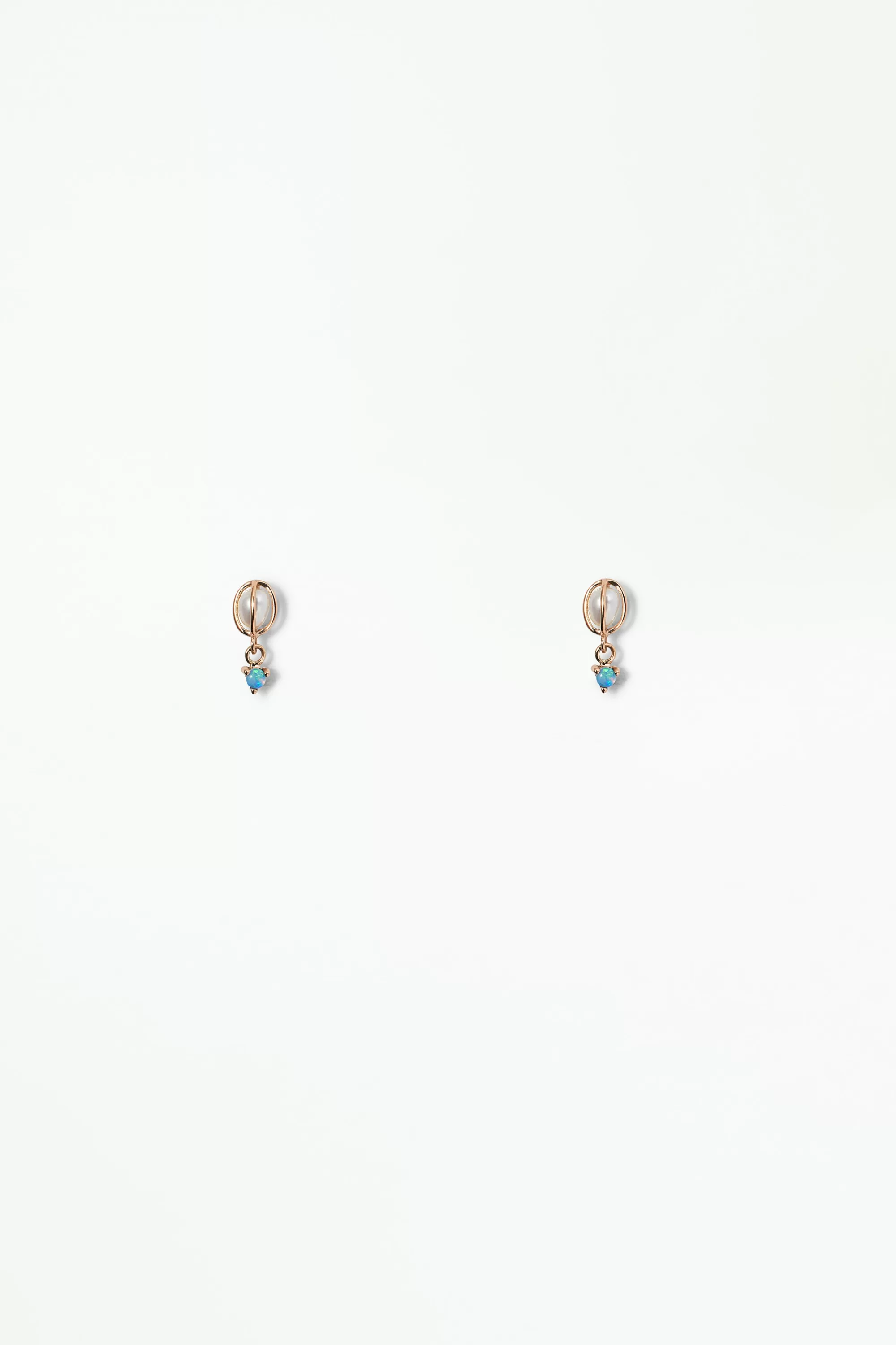 Online Caged Pearl & Opal Drop Earring - Single Earrings