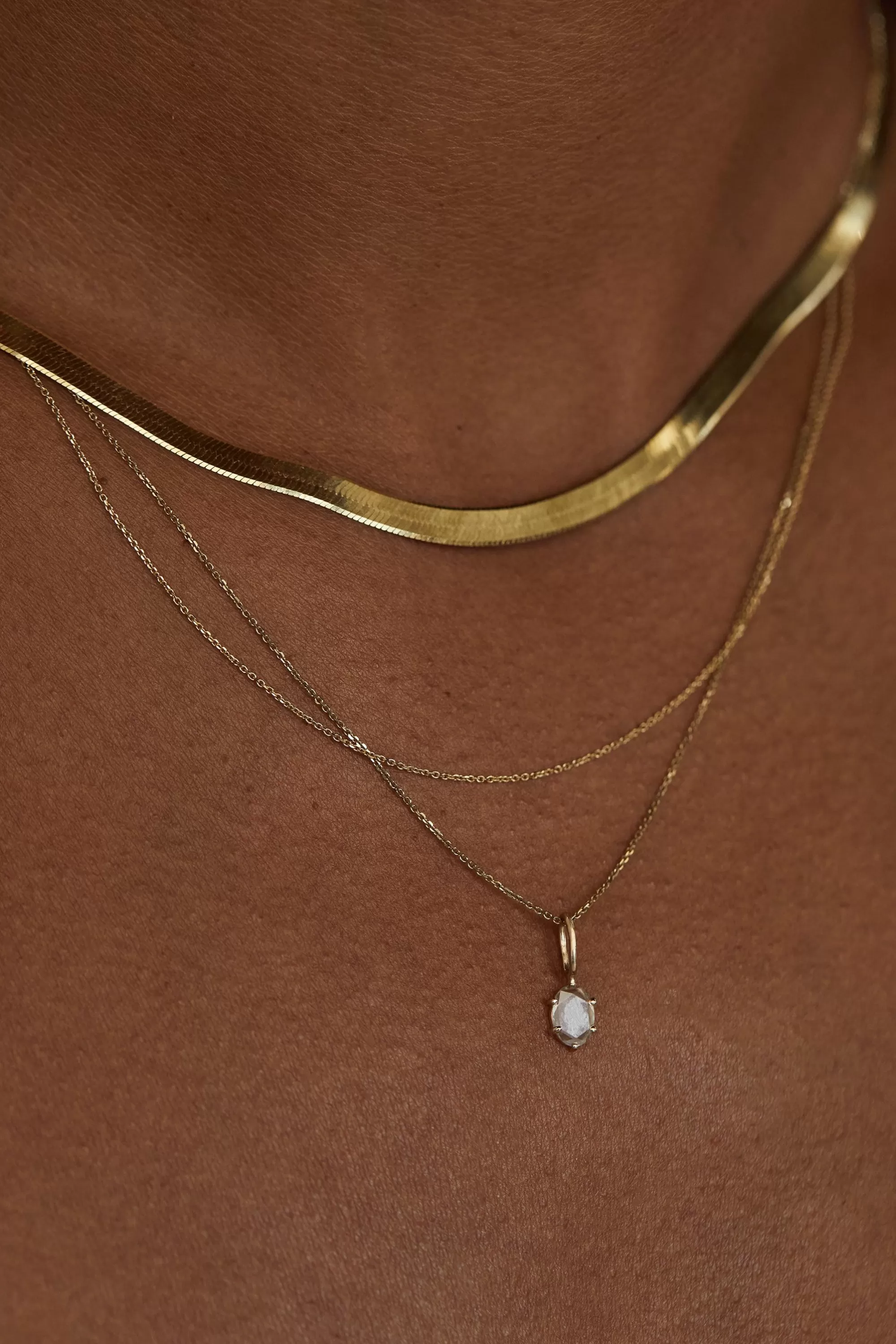 Shop Diamond Slice Charm No. 1 Necklaces