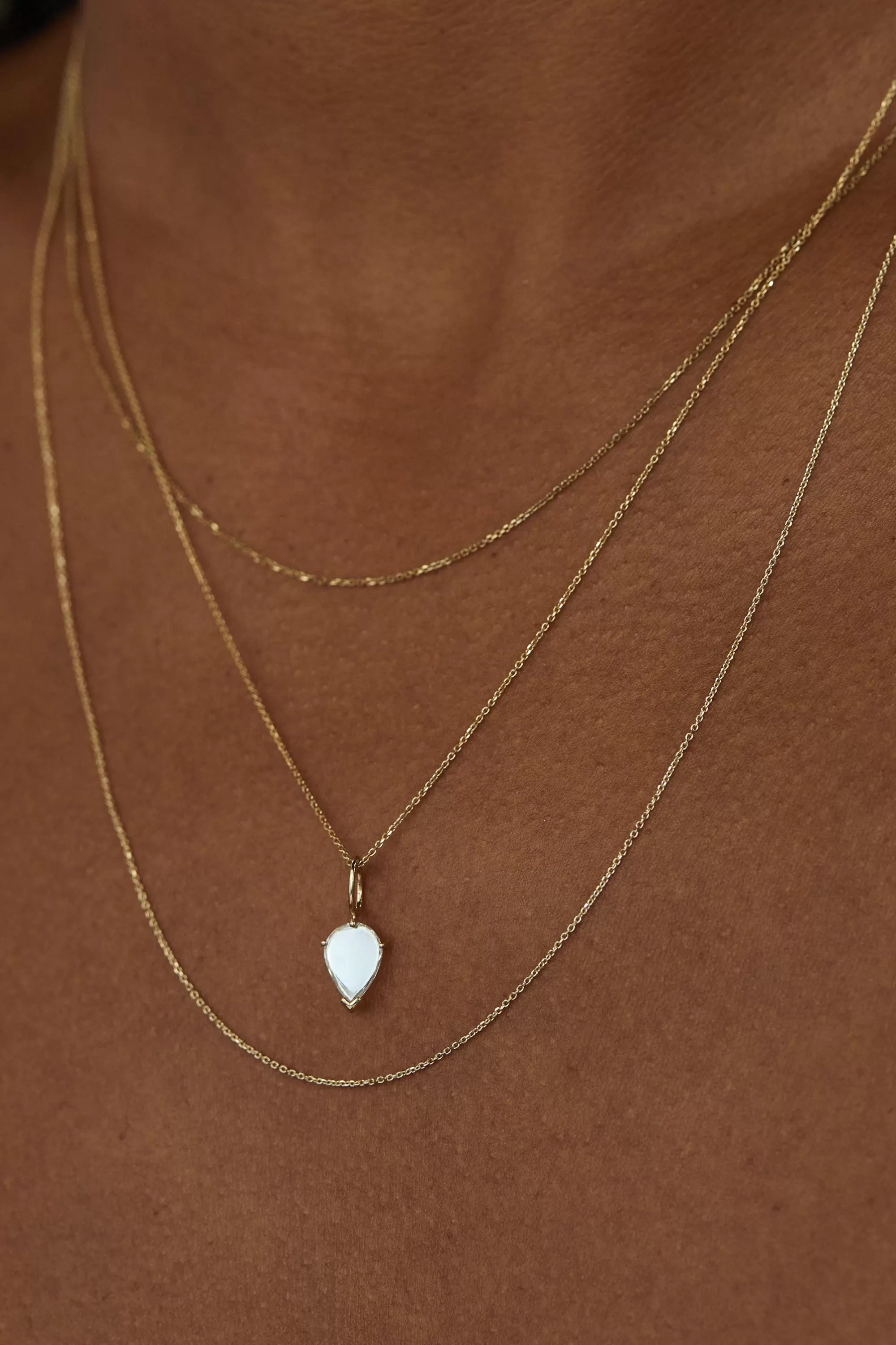 Store Diamond Slice Charm No. 4 Necklaces