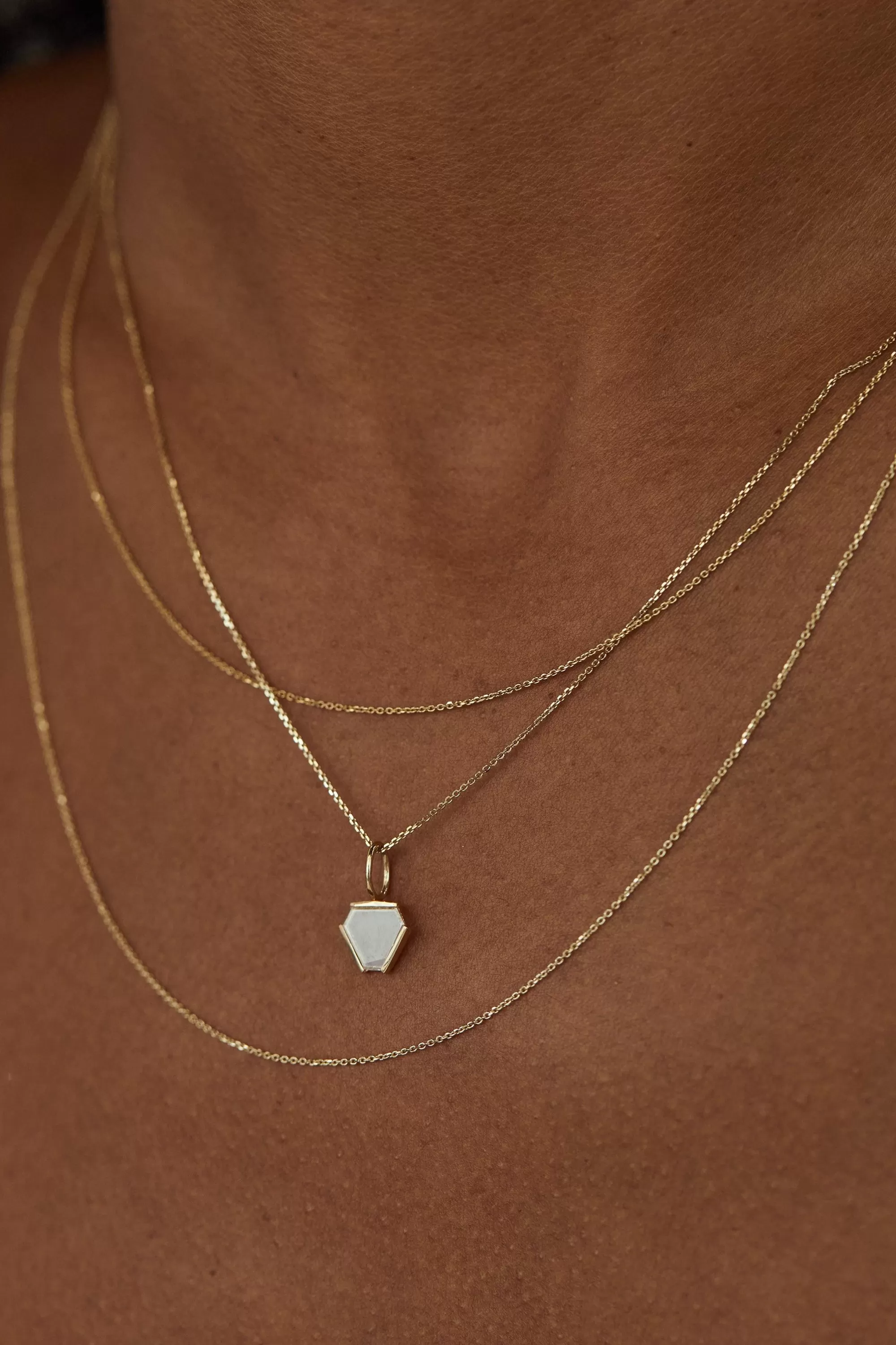 Clearance Diamond Slice Charm No. 5 Necklaces