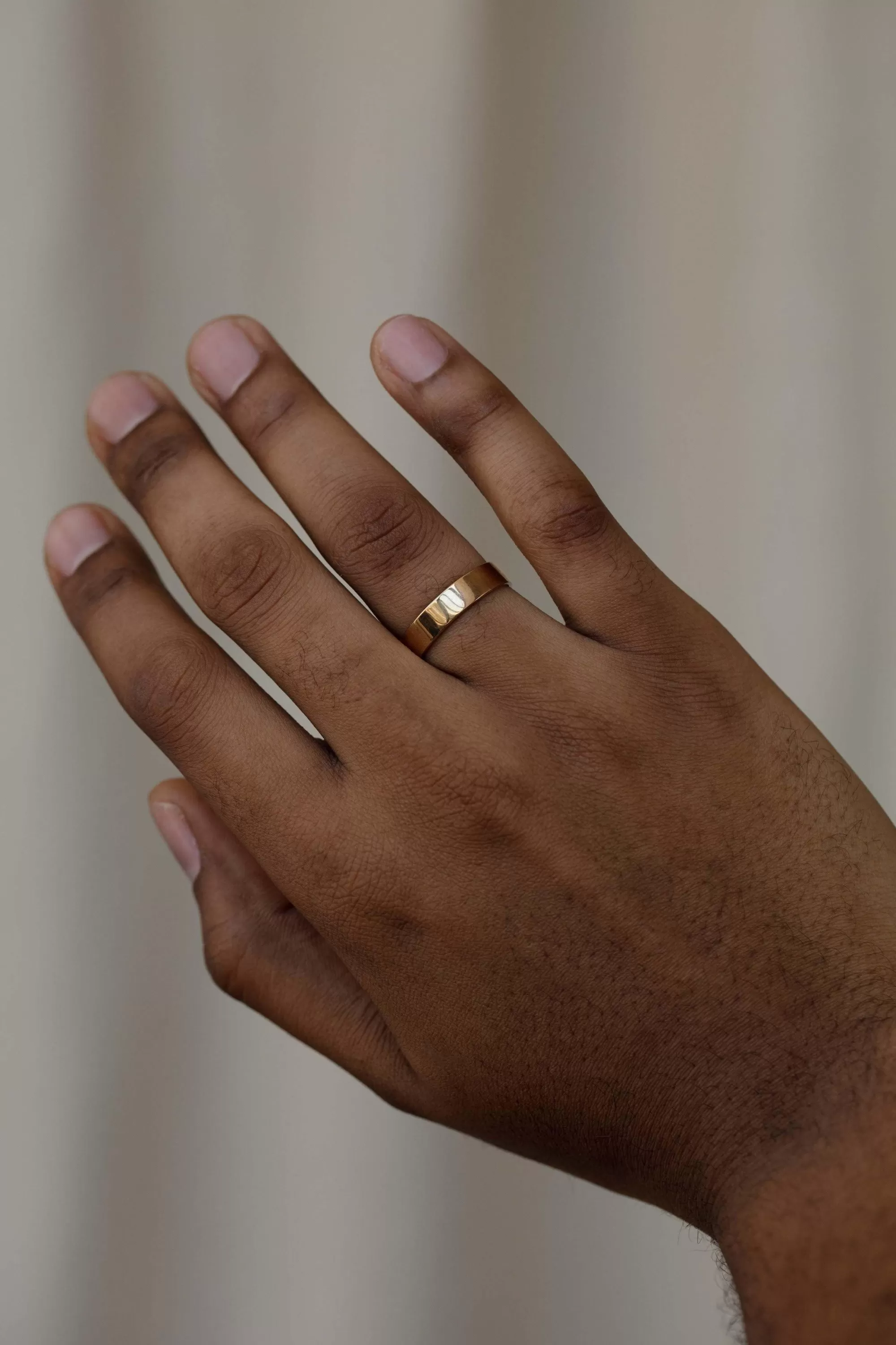 Fashion Flat Wedding Band, 4Mm Rings