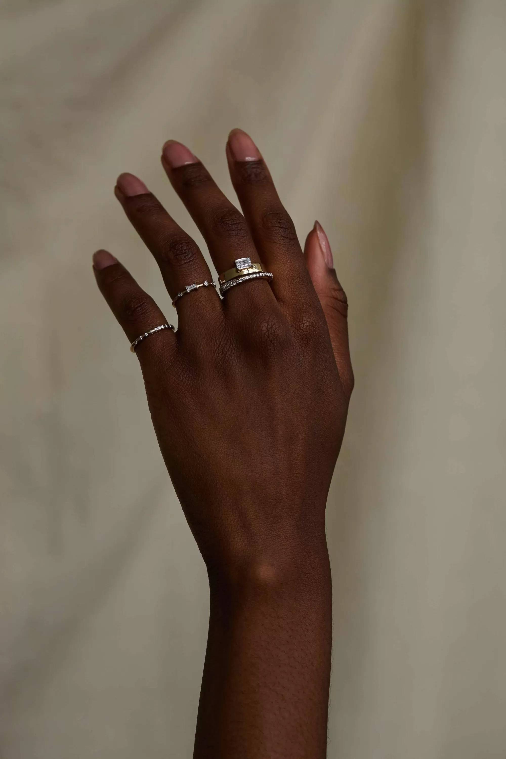 Sale Four-Step Baguette Ring Rings
