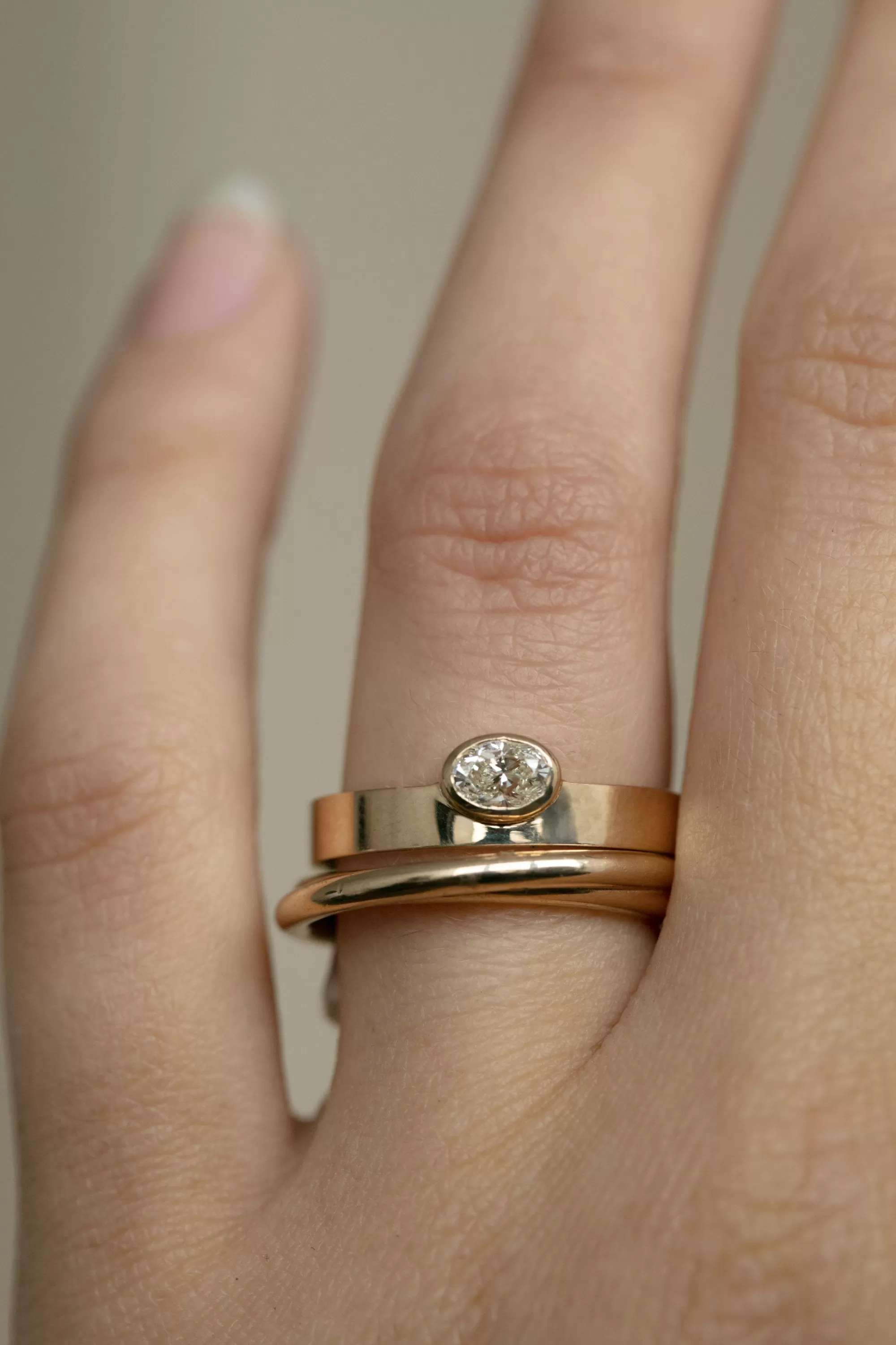 Best Horizontal Oval Diamond Monolith Ring Rings