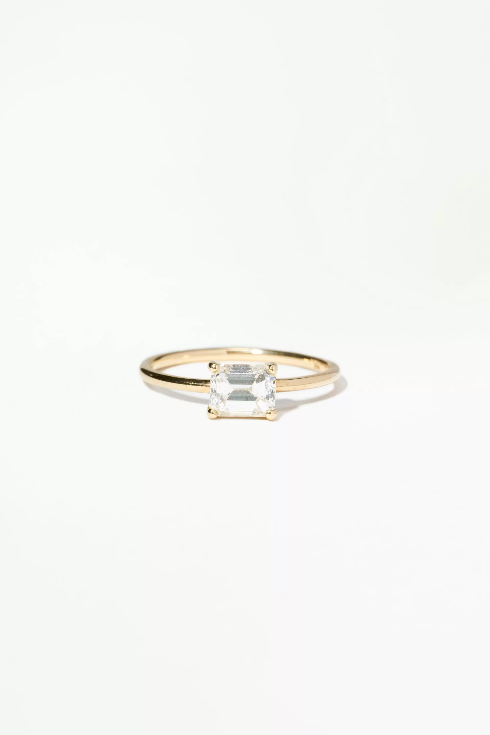 New Large Emerald Cut Solitaire Ring Rings