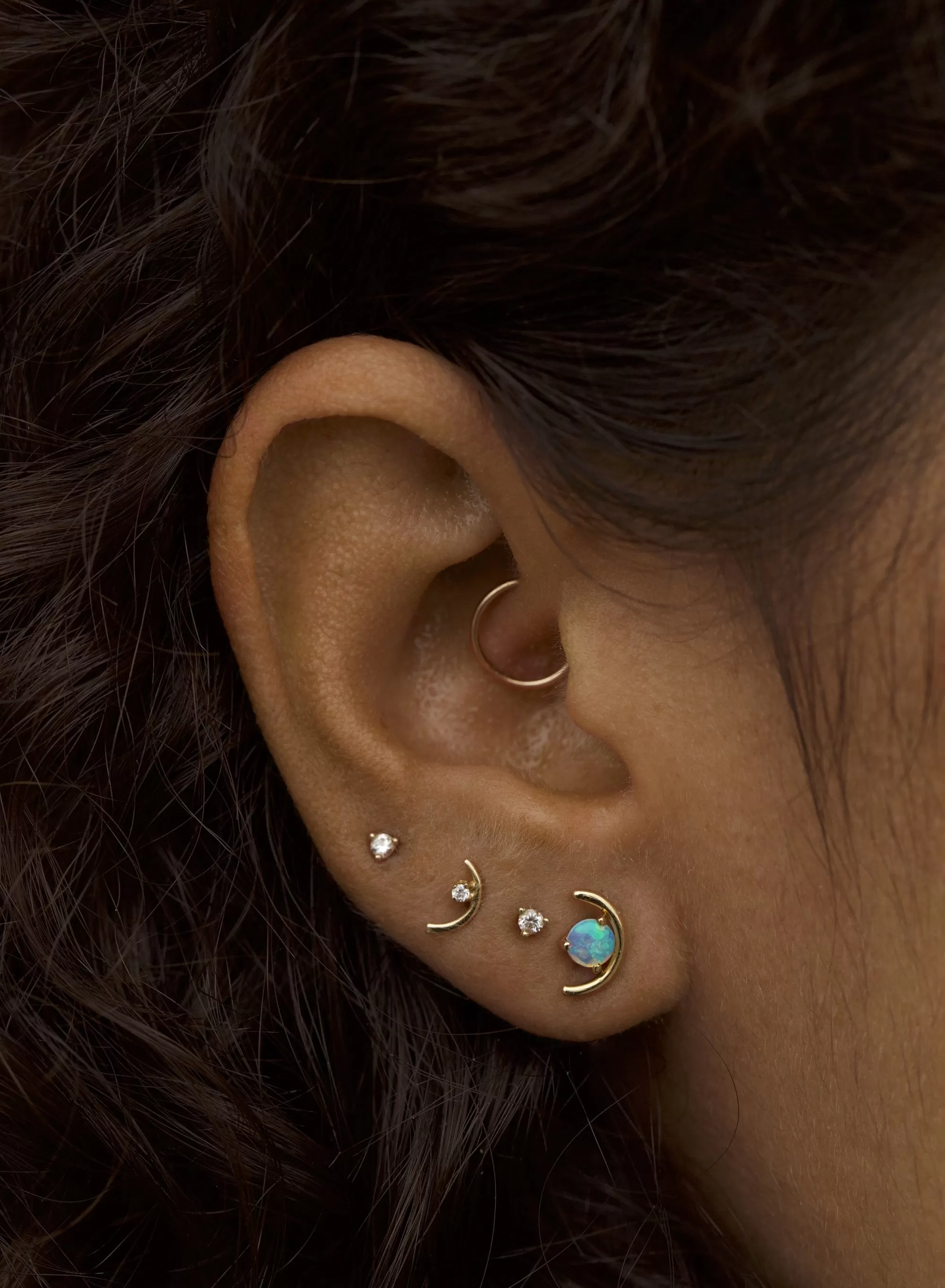 Sale Large Opal Arc Earring - Single Earrings