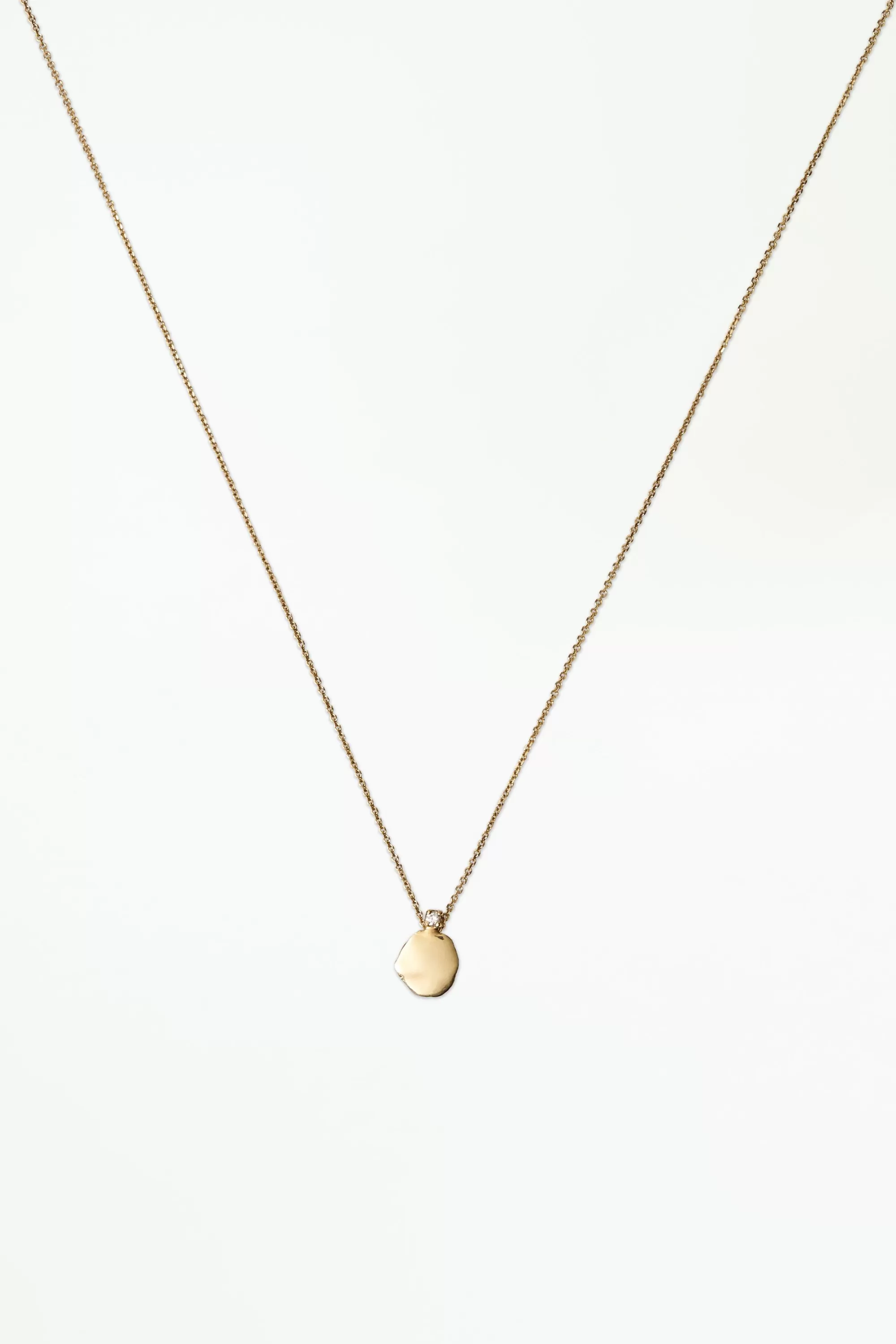 Outlet Medium Disc Necklace With Diamond Necklaces