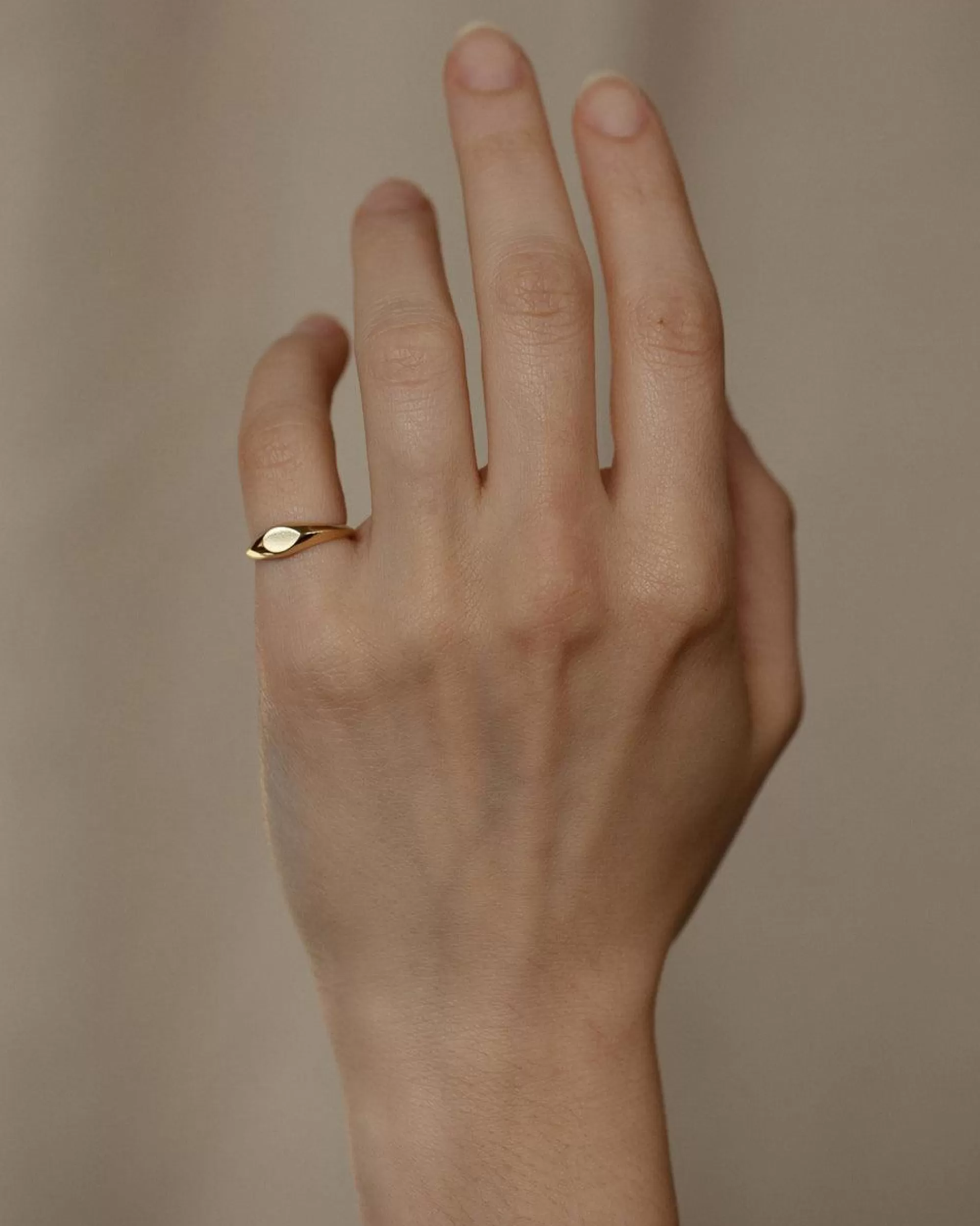 New Mini Pear Signet Ring Rings