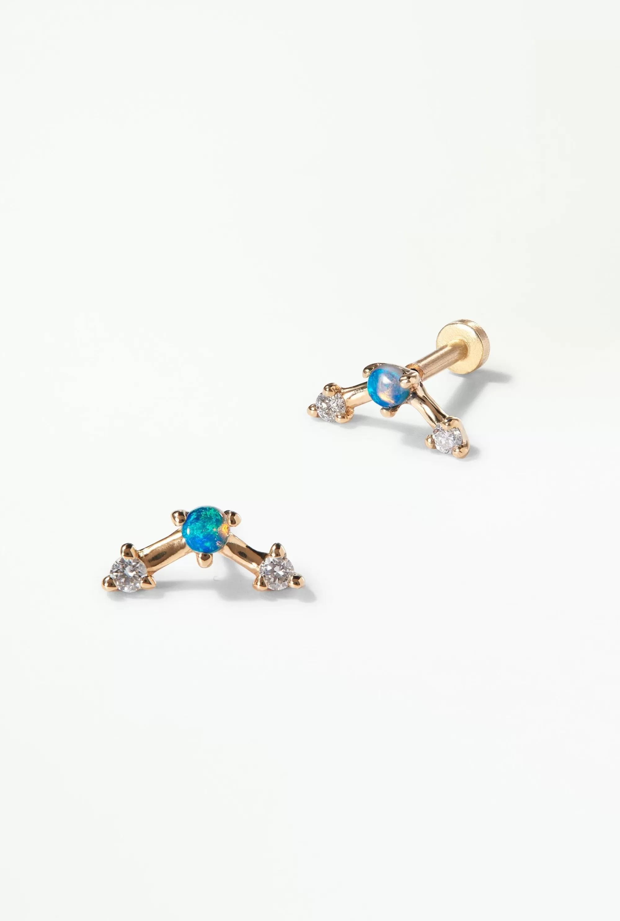 Discount Mini Three-Step Point Earring - Flat Back - Single Piercing