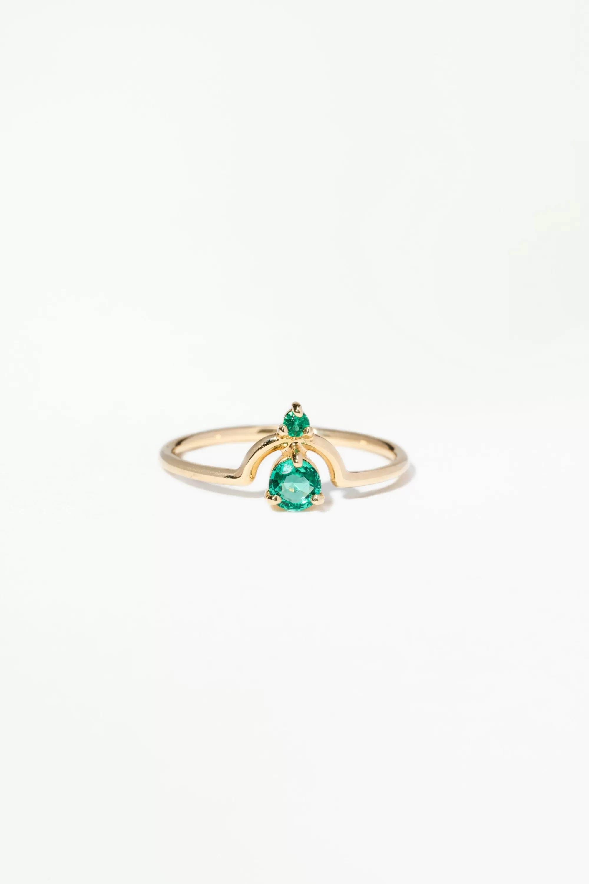Shop Nestled Emeralds Ring Rings
