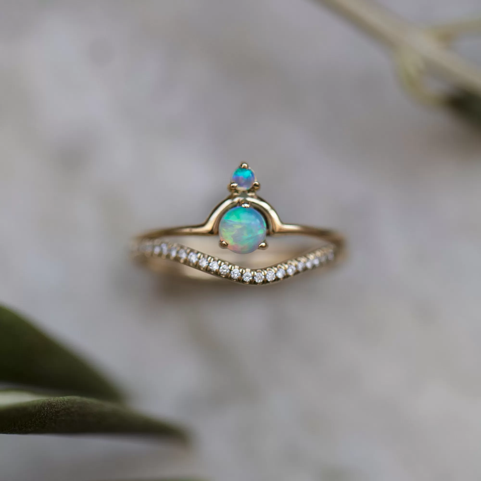 Cheap Nestled Opal Ring Rings