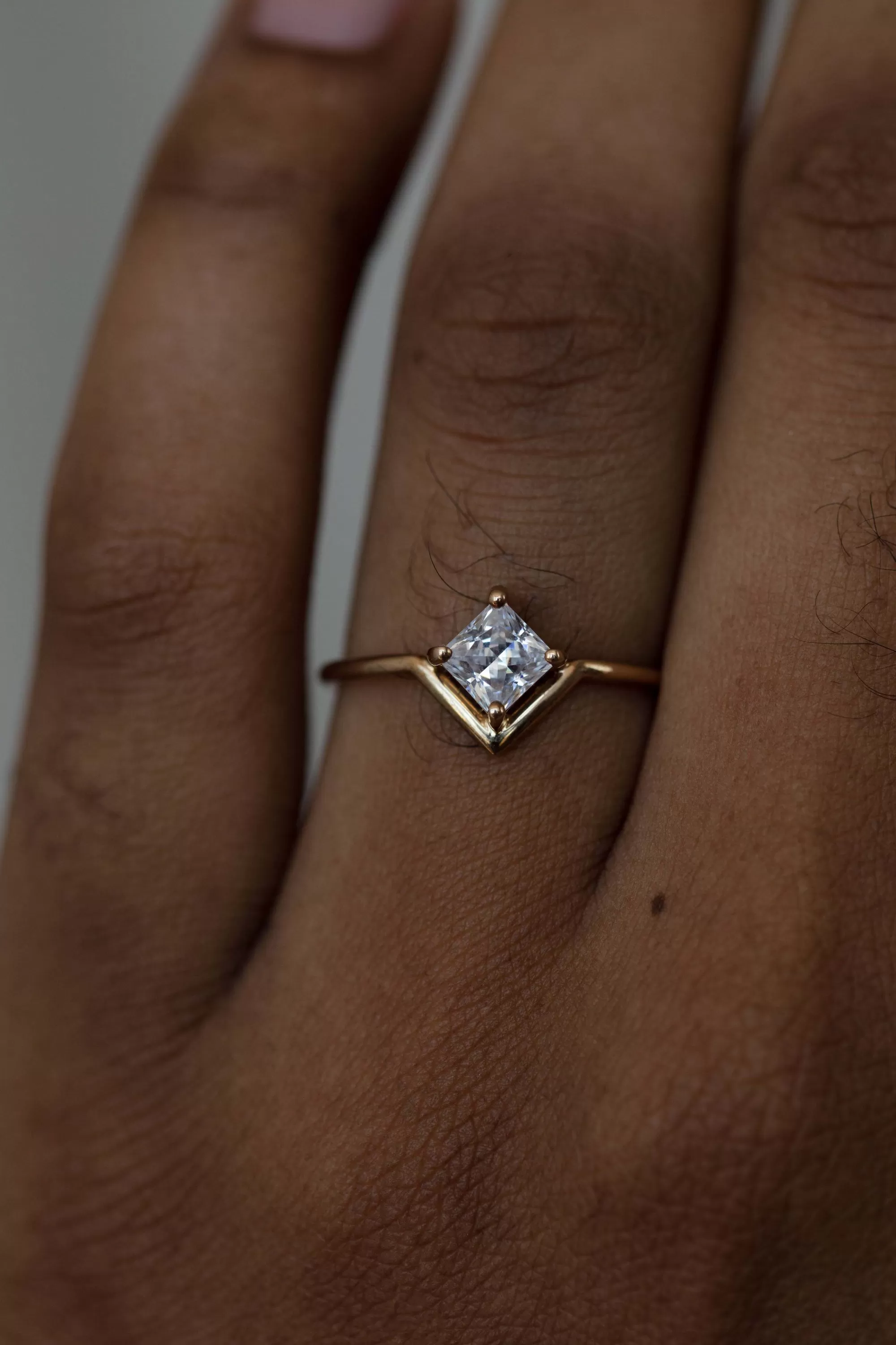 Cheap Nestled Princess Cut Diamond Ring Rings