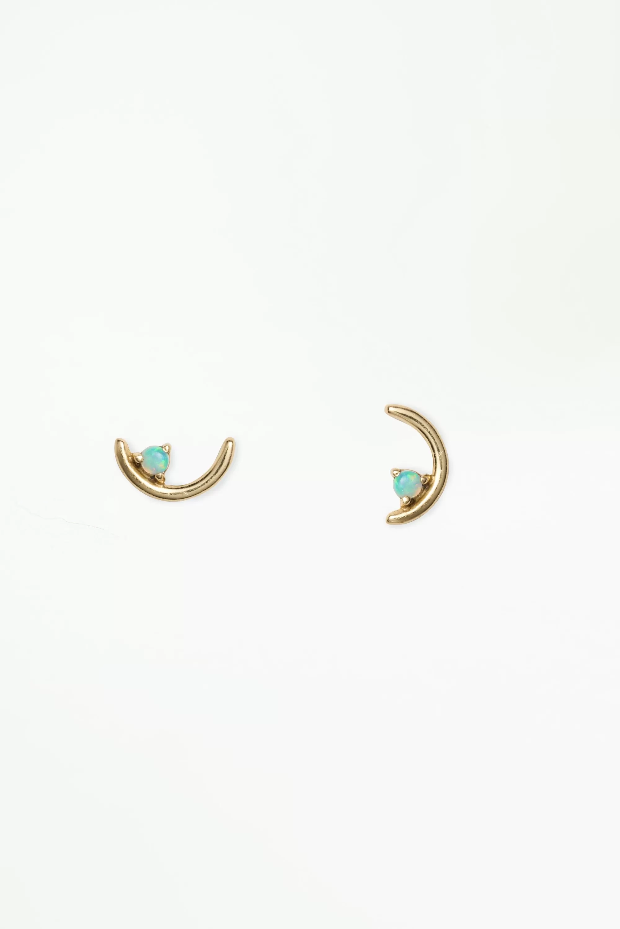 Discount Offset Opal Arc Earring - Single Earrings