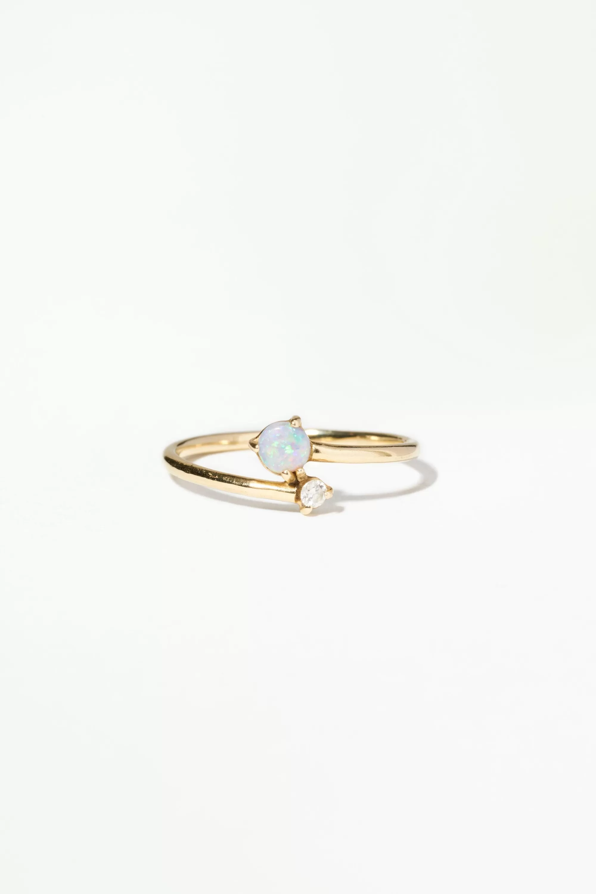 Shop Opal And Diamond Crossover Ring Rings