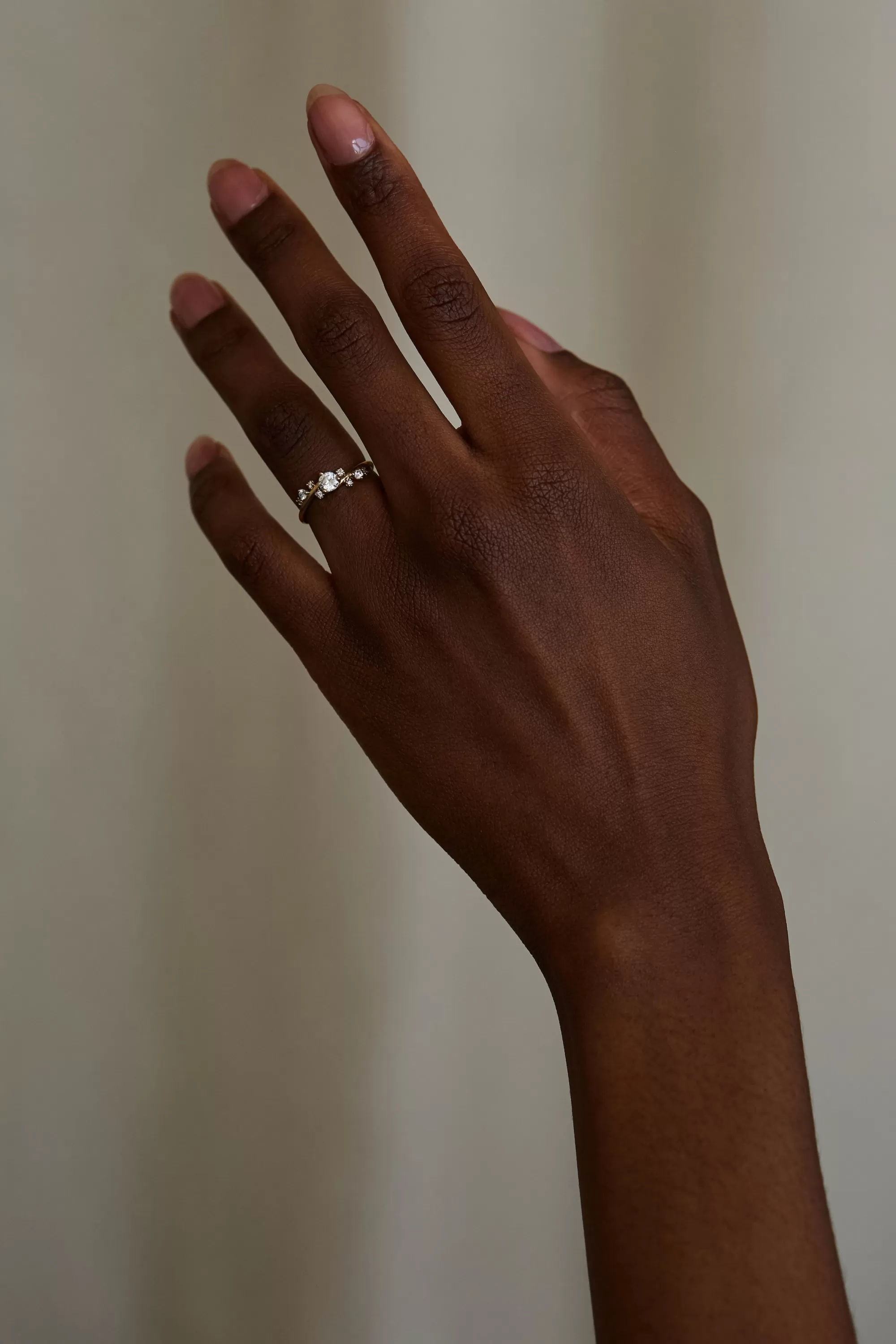 Store Organic Crossover Diamond Ring Rings