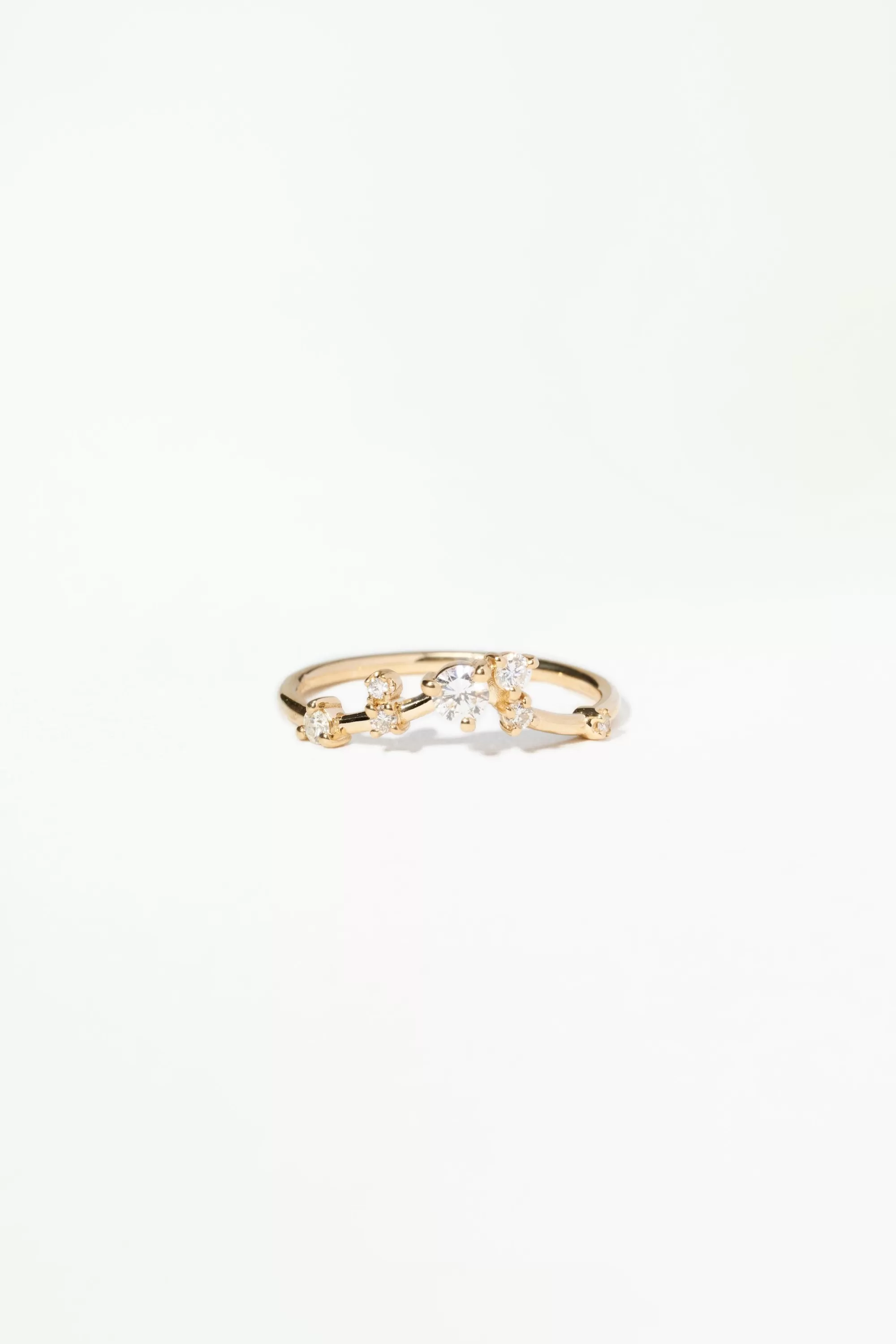 Flash Sale Organic Triangle Brilliant Cut Diamond Ring Rings