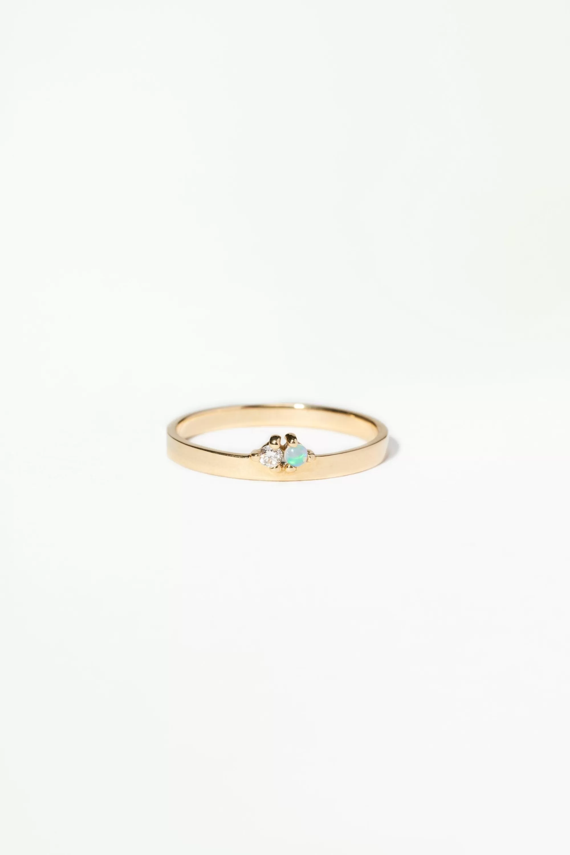 Clearance Overton Opal And Diamond Band Rings