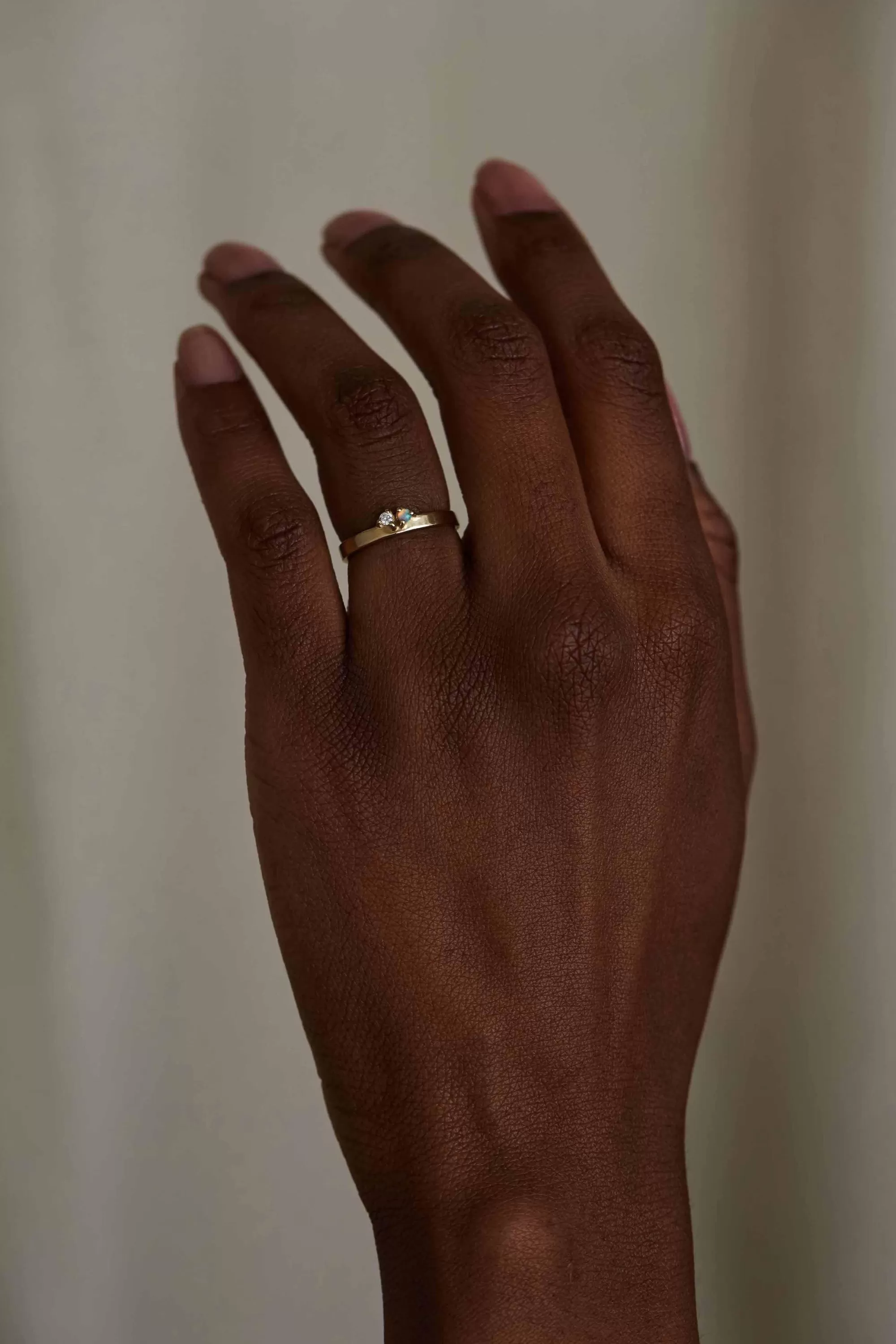 Clearance Overton Opal And Diamond Band Rings