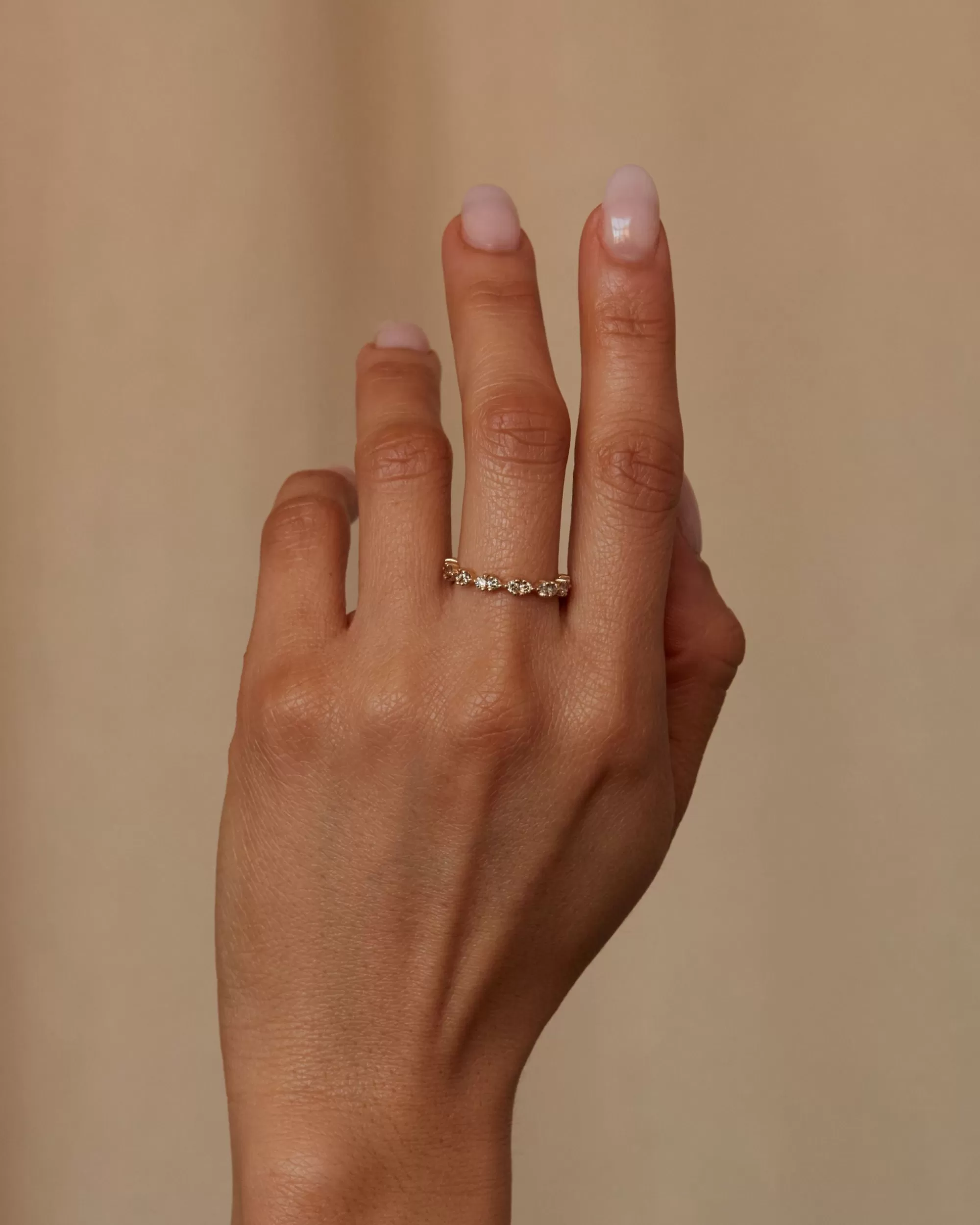 Outlet Pathway Eternity Ring - Champagne Diamond Gradient Rings