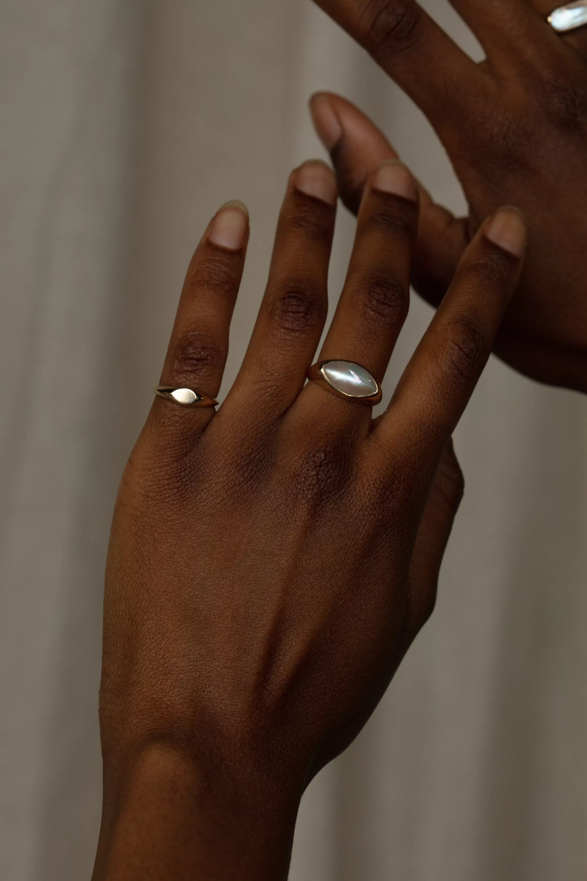 Hot Pearl Signet - Marquise Rings