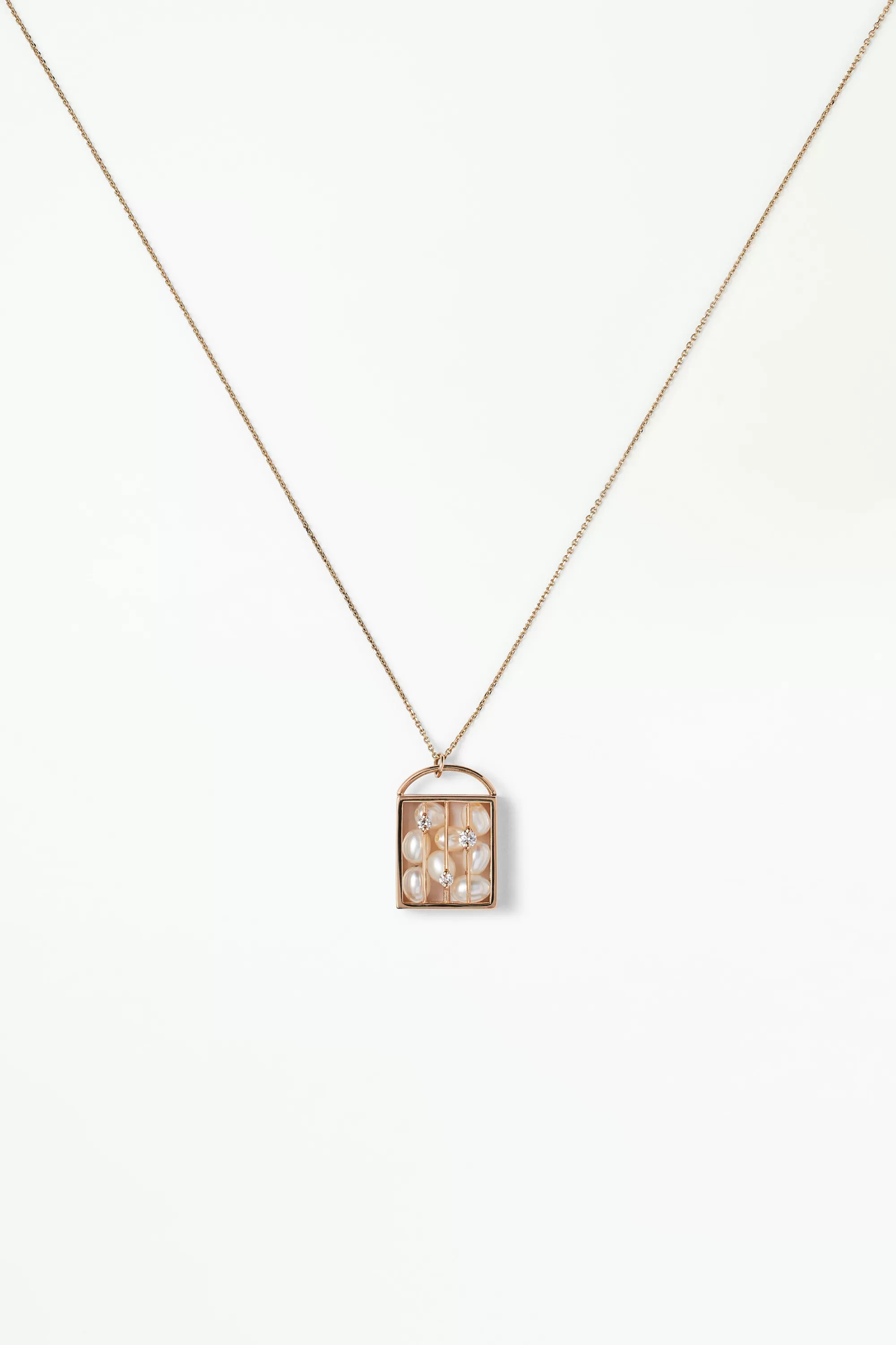 Hot Reliquary Diamond & Pearl Necklace Necklaces