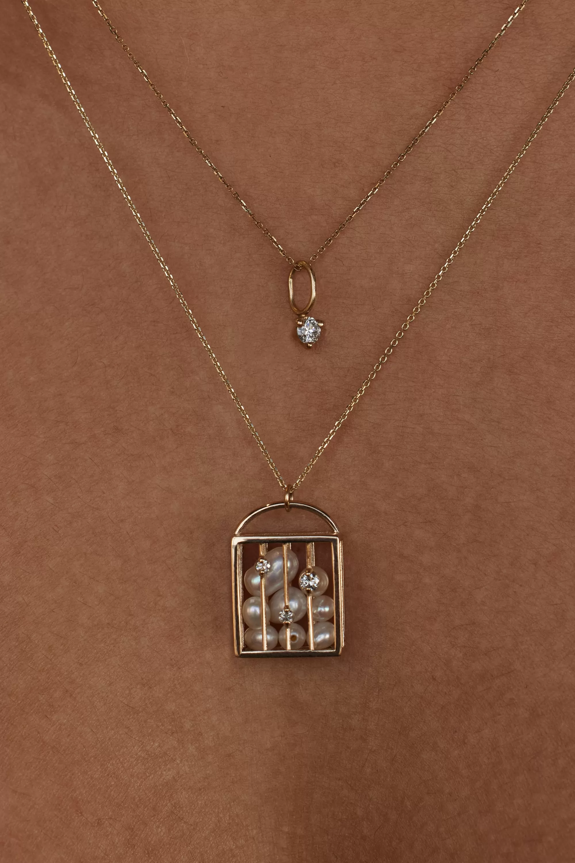 Hot Reliquary Diamond & Pearl Necklace Necklaces