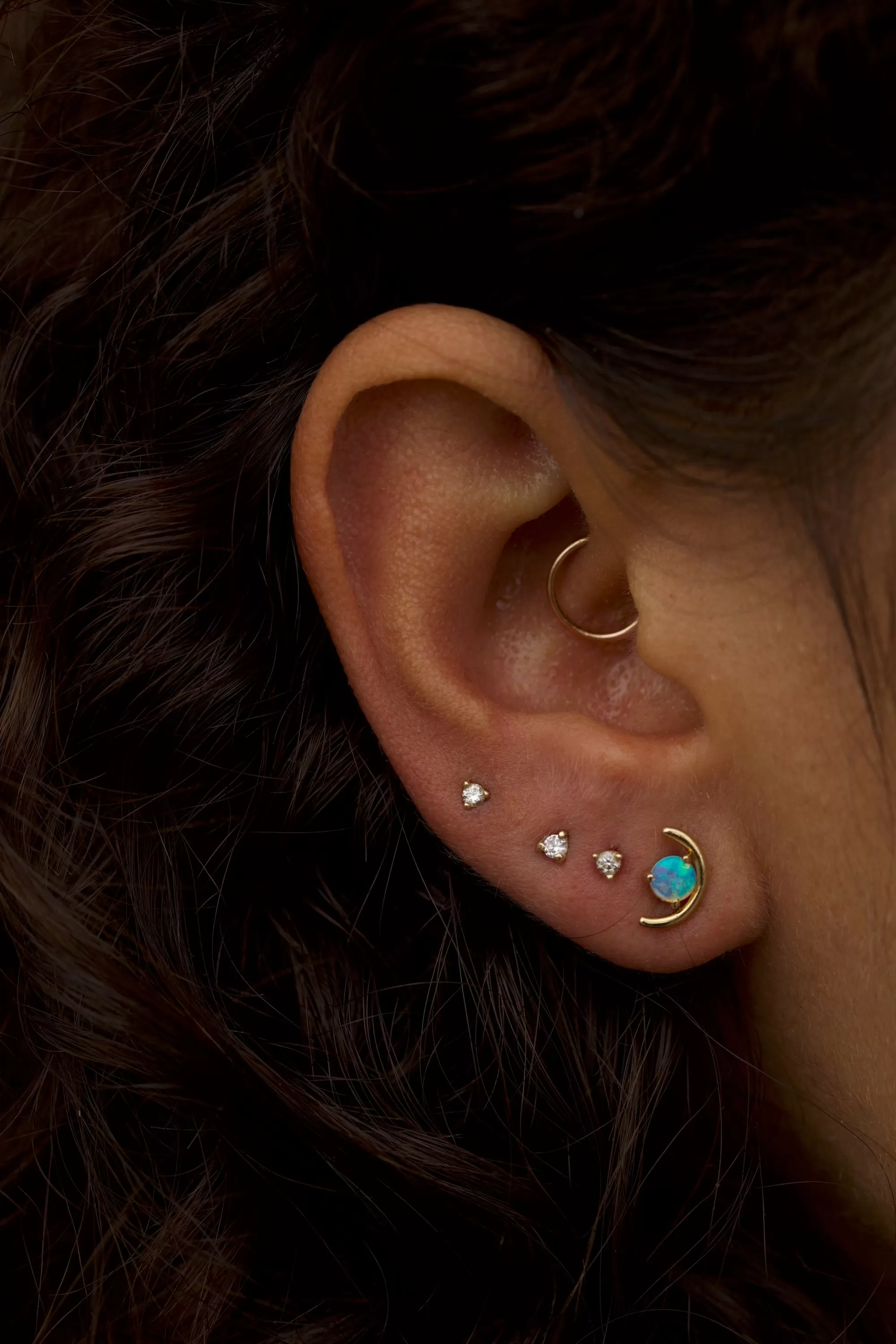 Outlet Small Brilliant Diamond Stud - Single Earrings