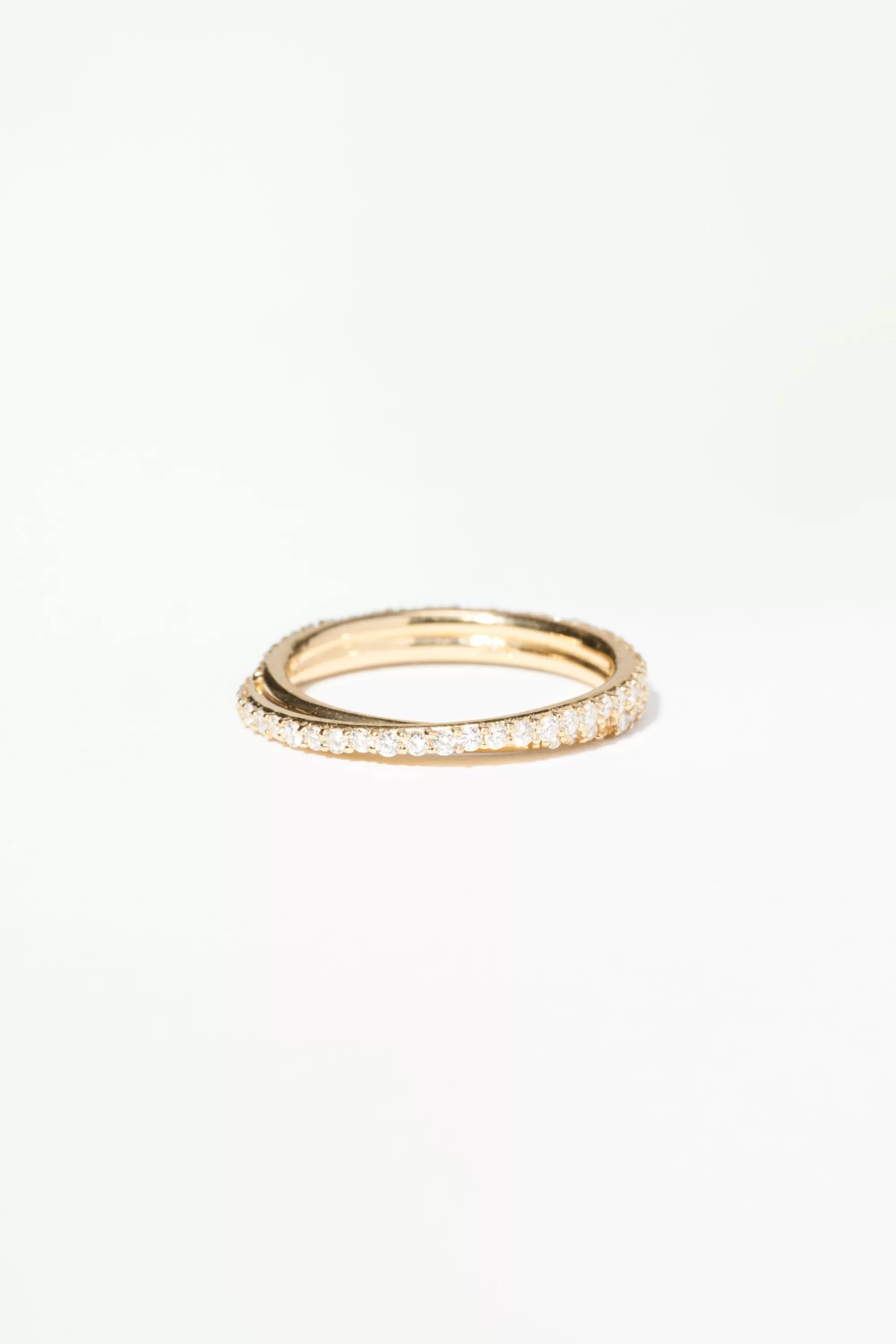 Cheap Small Eternity Pave Current Ring Rings