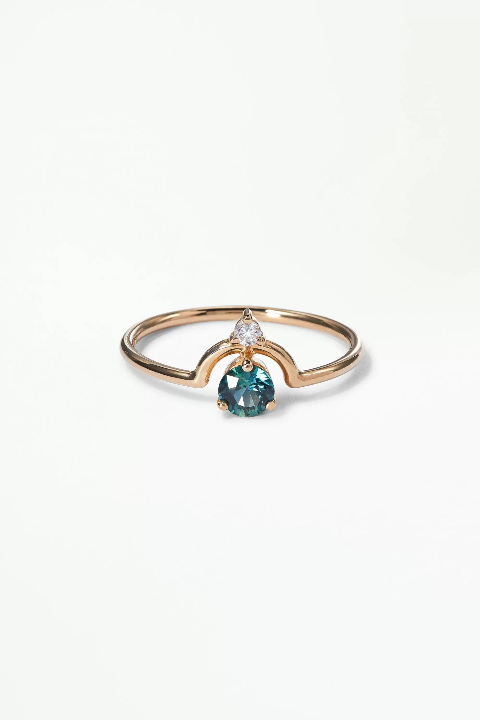 Fashion Small Nestled Sapphire And Diamond Ring Rings