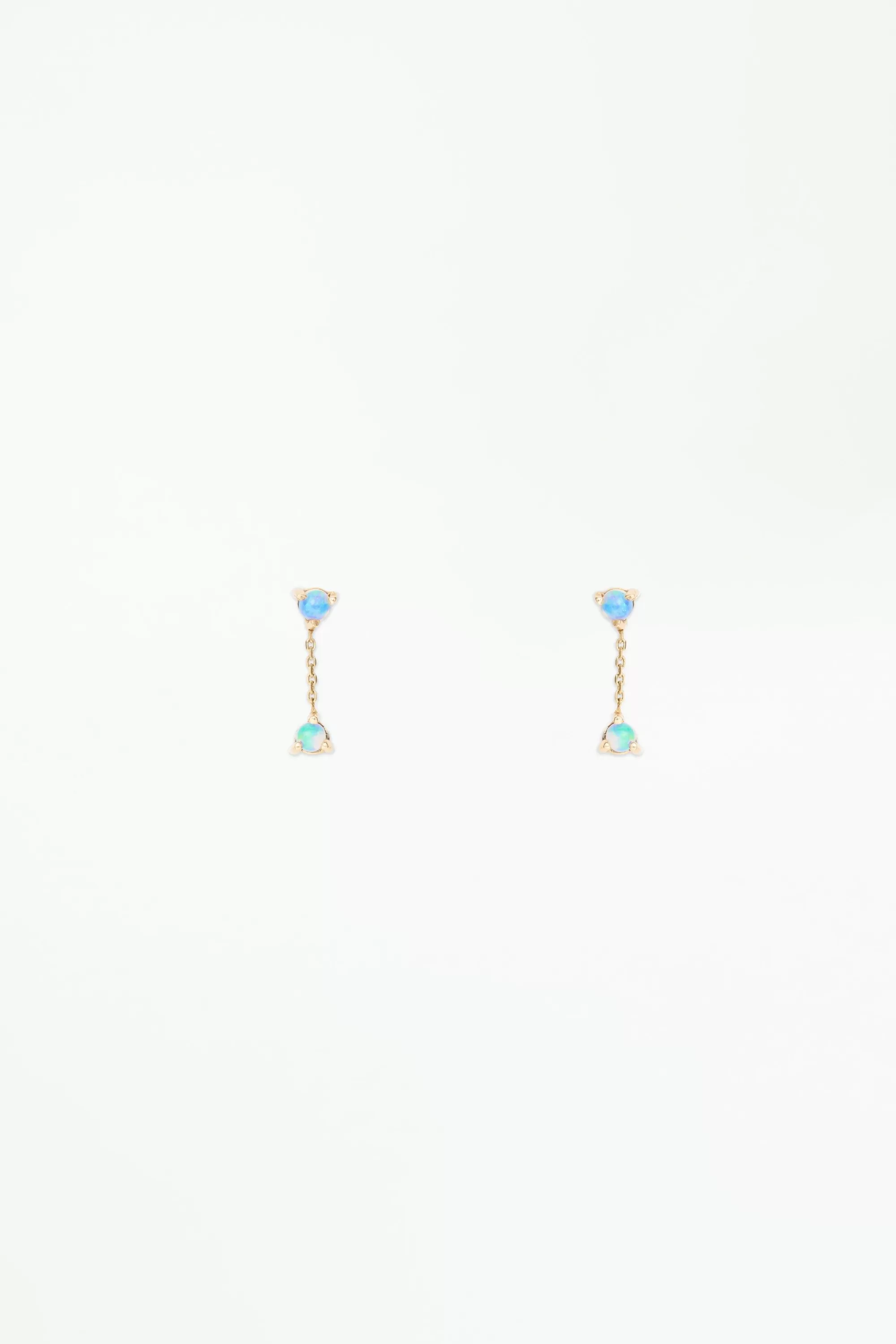 New Small Two-Step Chain Earring - Single Earrings