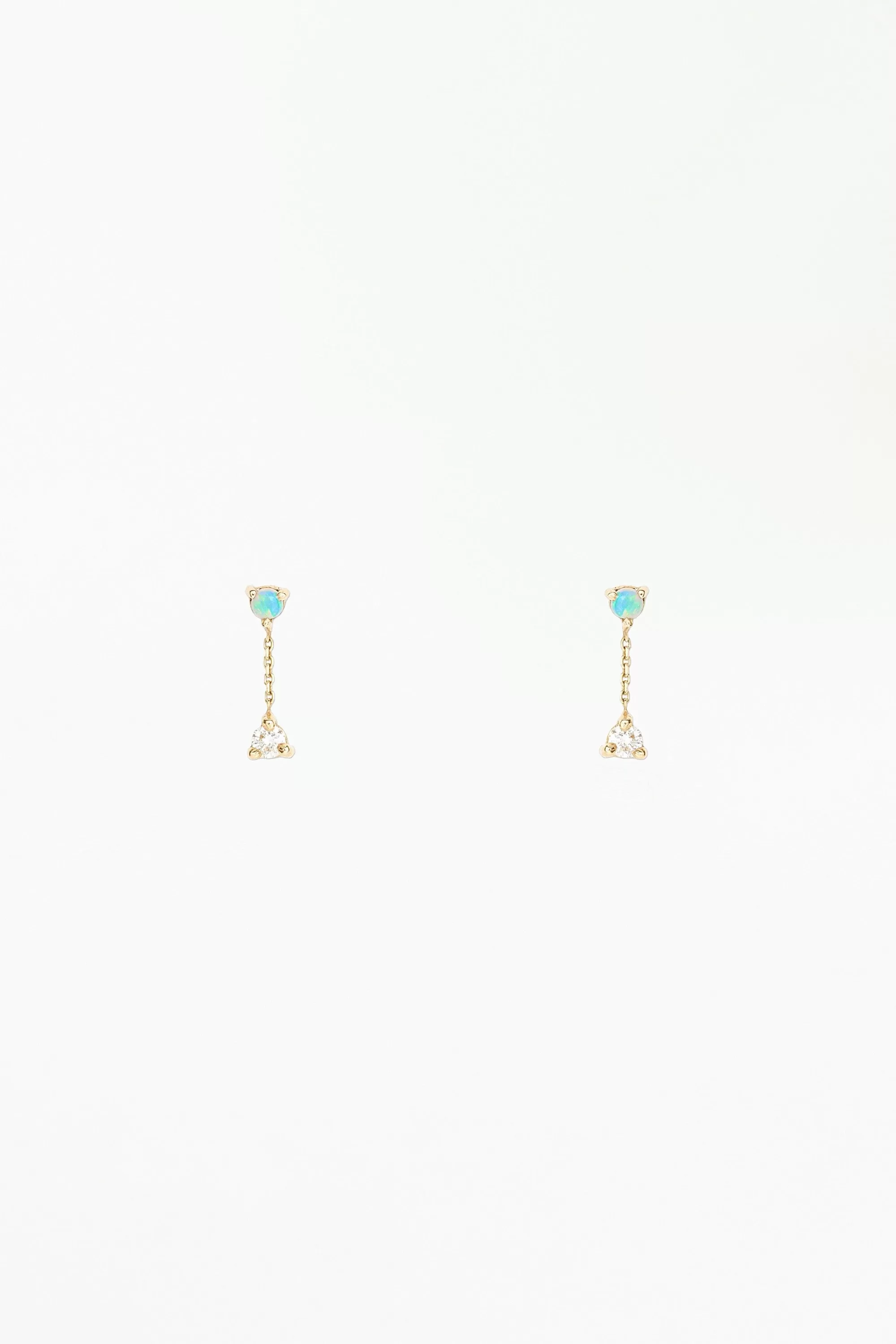 New Small Two-Step Chain Earring - Single Earrings