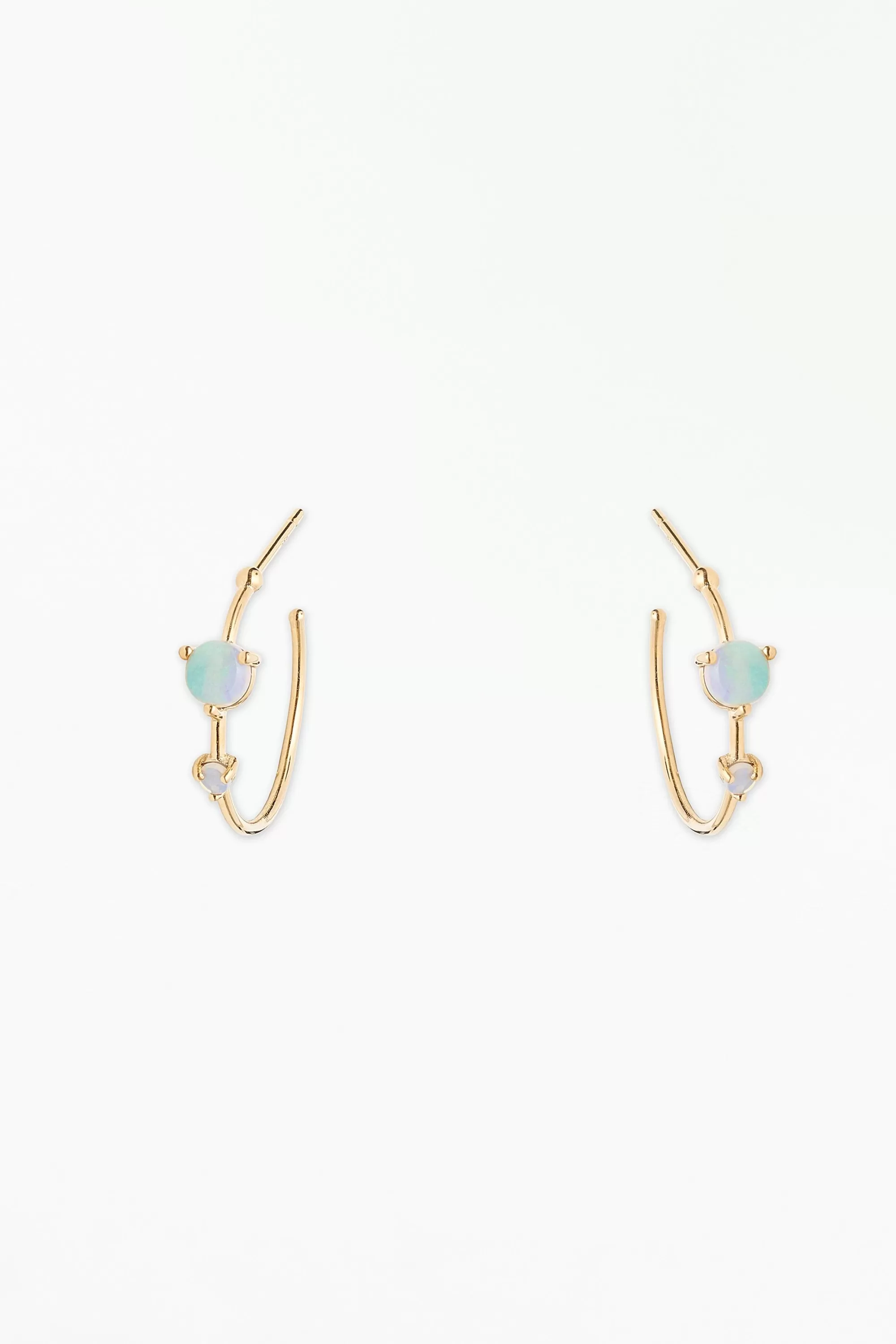 New Small Two-Step Hoop - Single Earrings