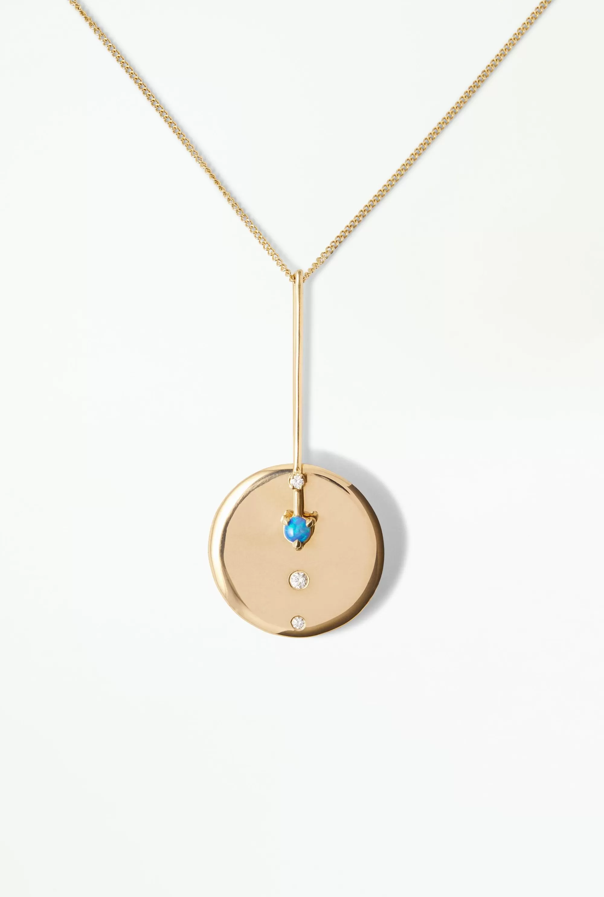Cheap Spinning Medallion Opal And Diamond Necklace Necklaces