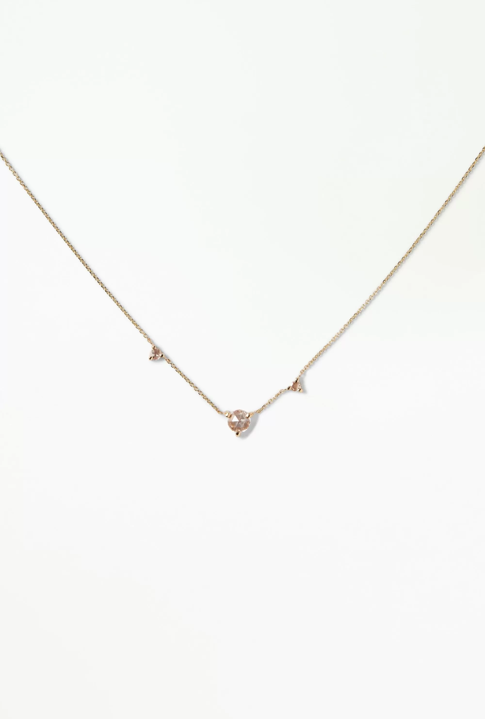 Fashion Three Step Rose Cut Diamond Necklace Necklaces