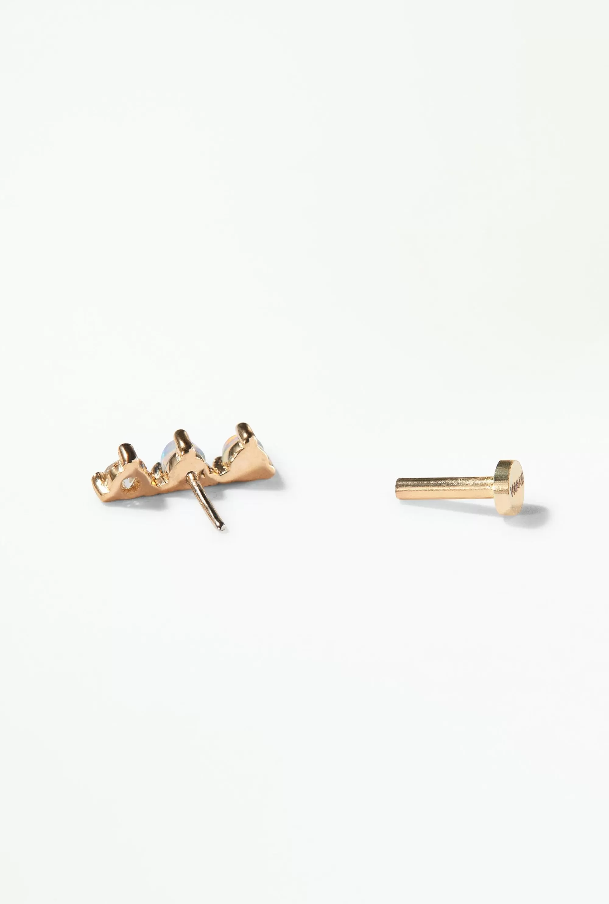 New Three-Step Earring - Flat Back - Single Earrings