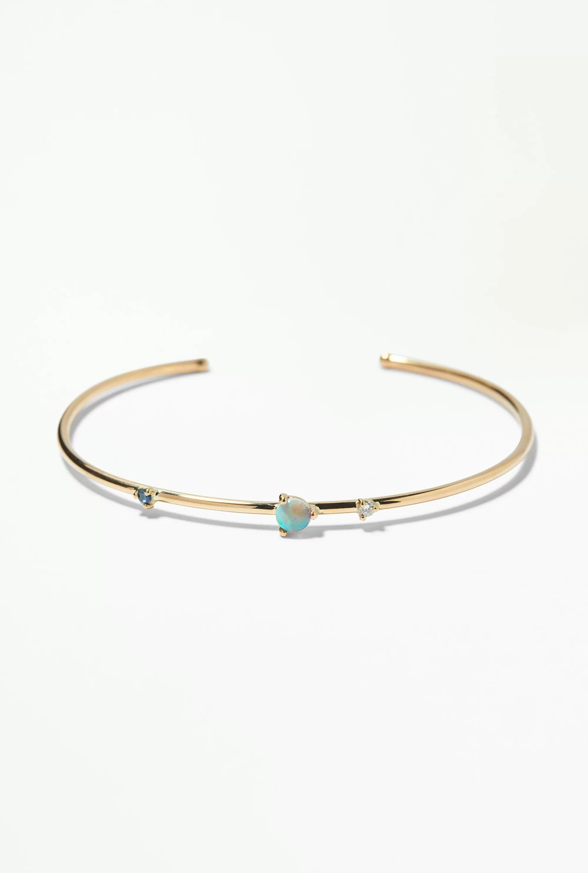 Fashion Three-Stone Opal Cuff Bracelets