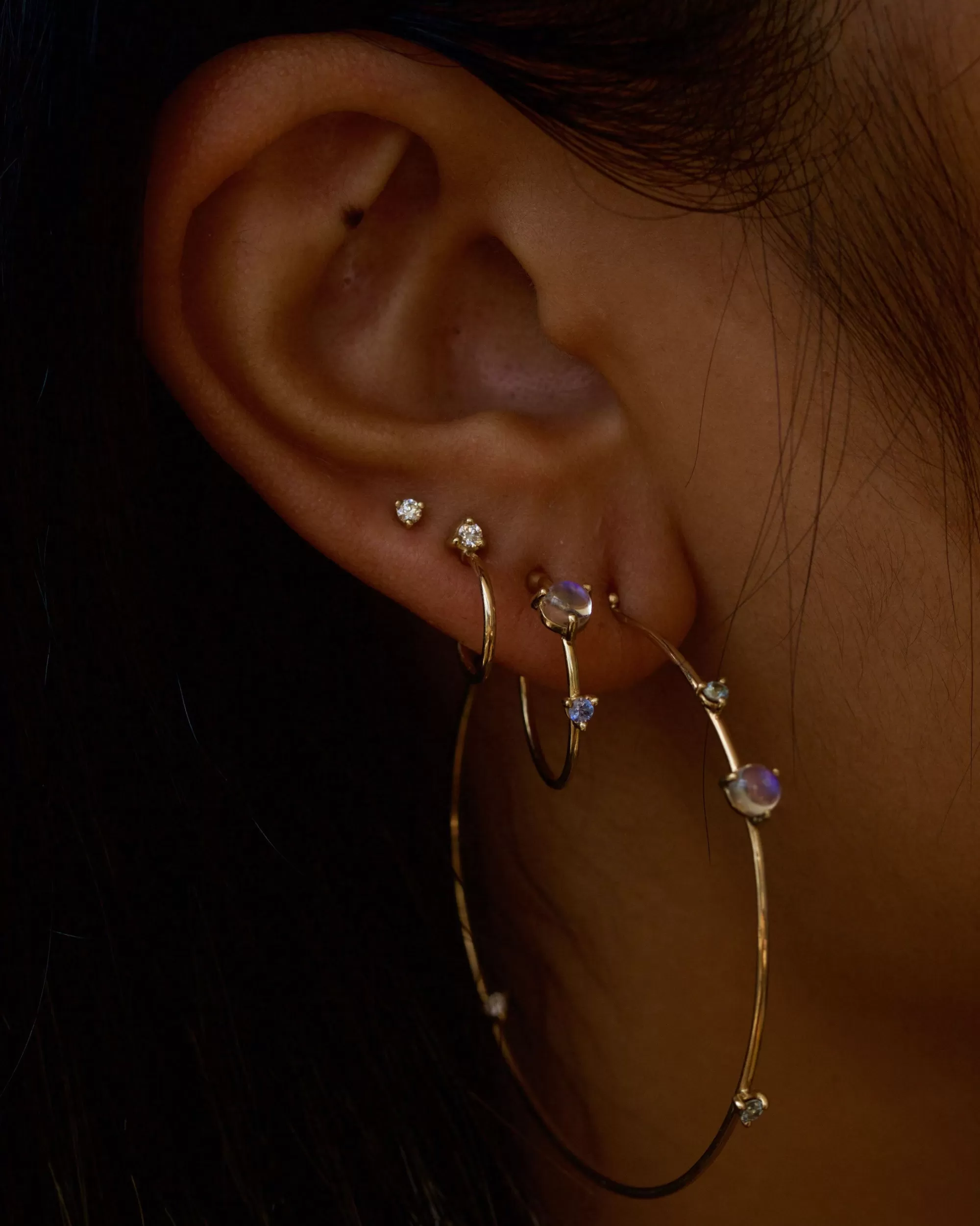 Best Tonal Four-Step Hoops - Pair Earrings