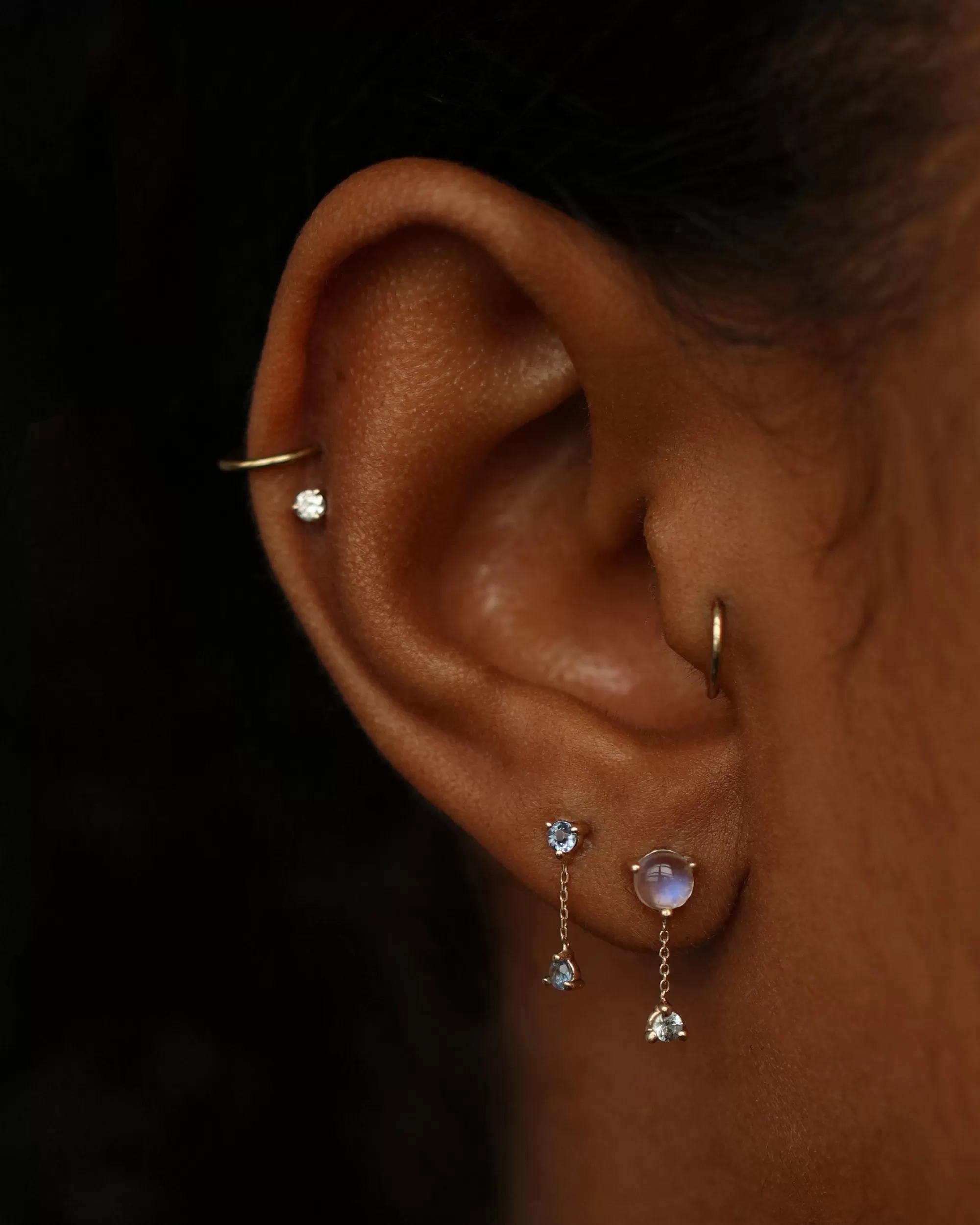 Sale Tonal Small Two-Step Chain Earring - Single Earrings