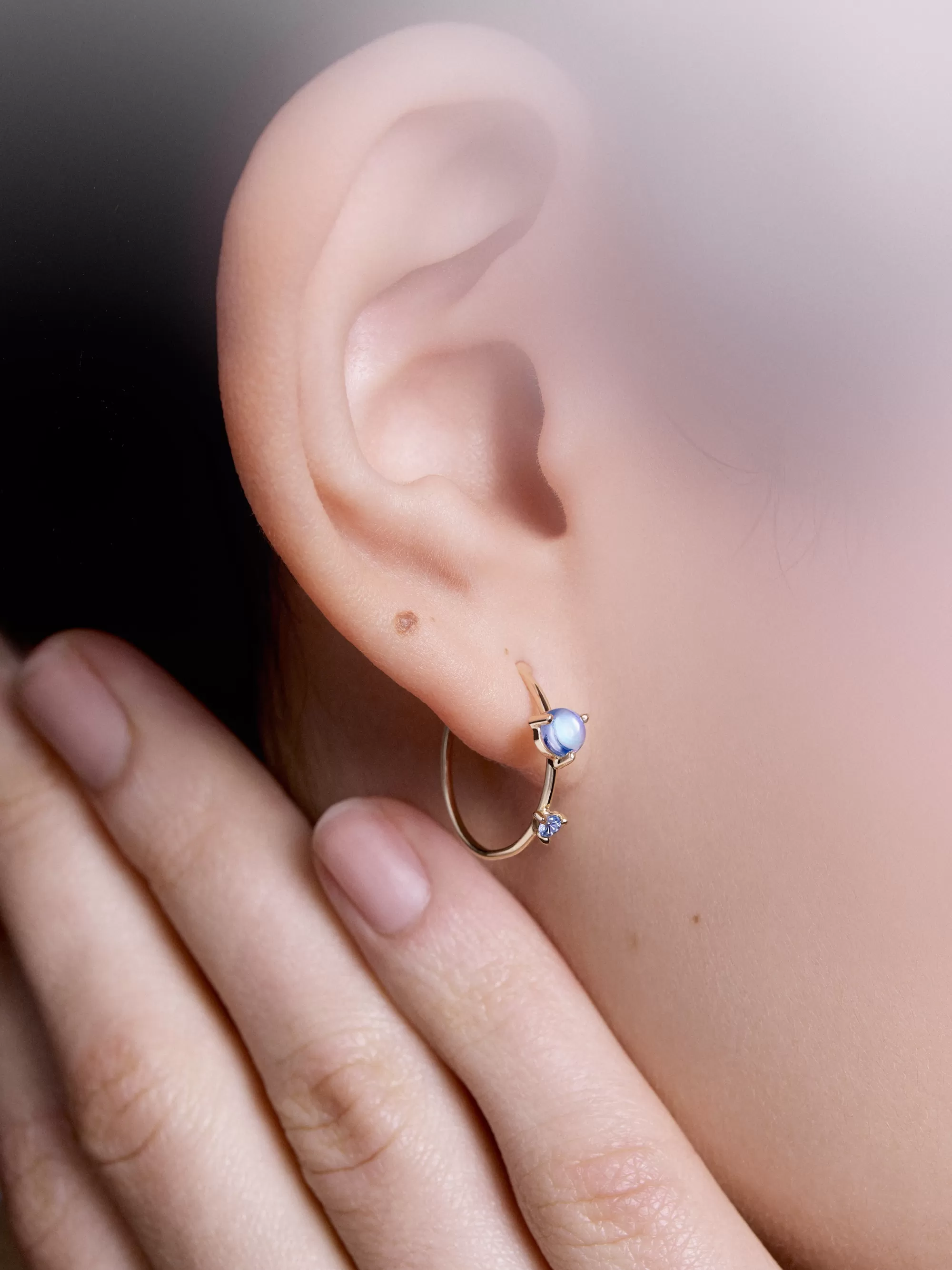 Store Tonal Small Two-Step Hoop - Single Earrings