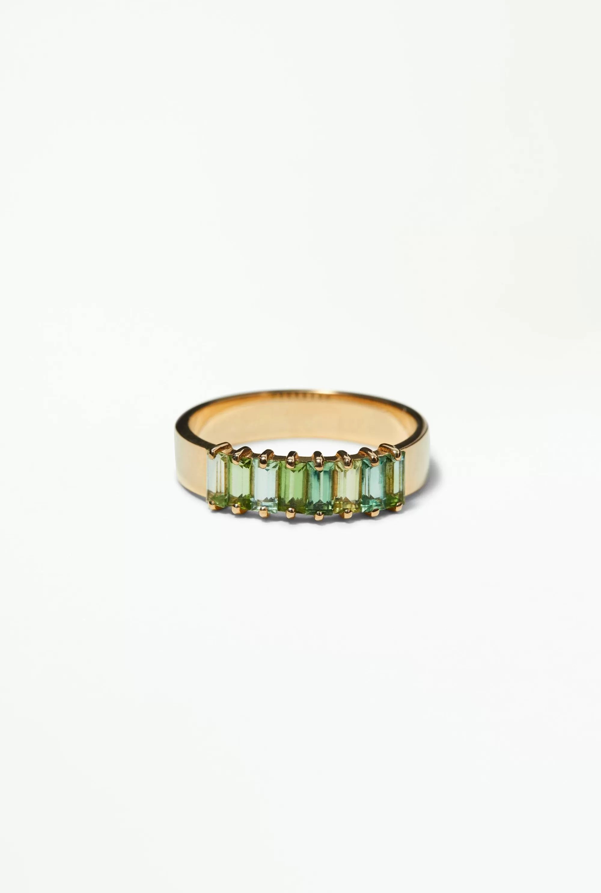 Clearance Tourmaline Baguette Band Rings