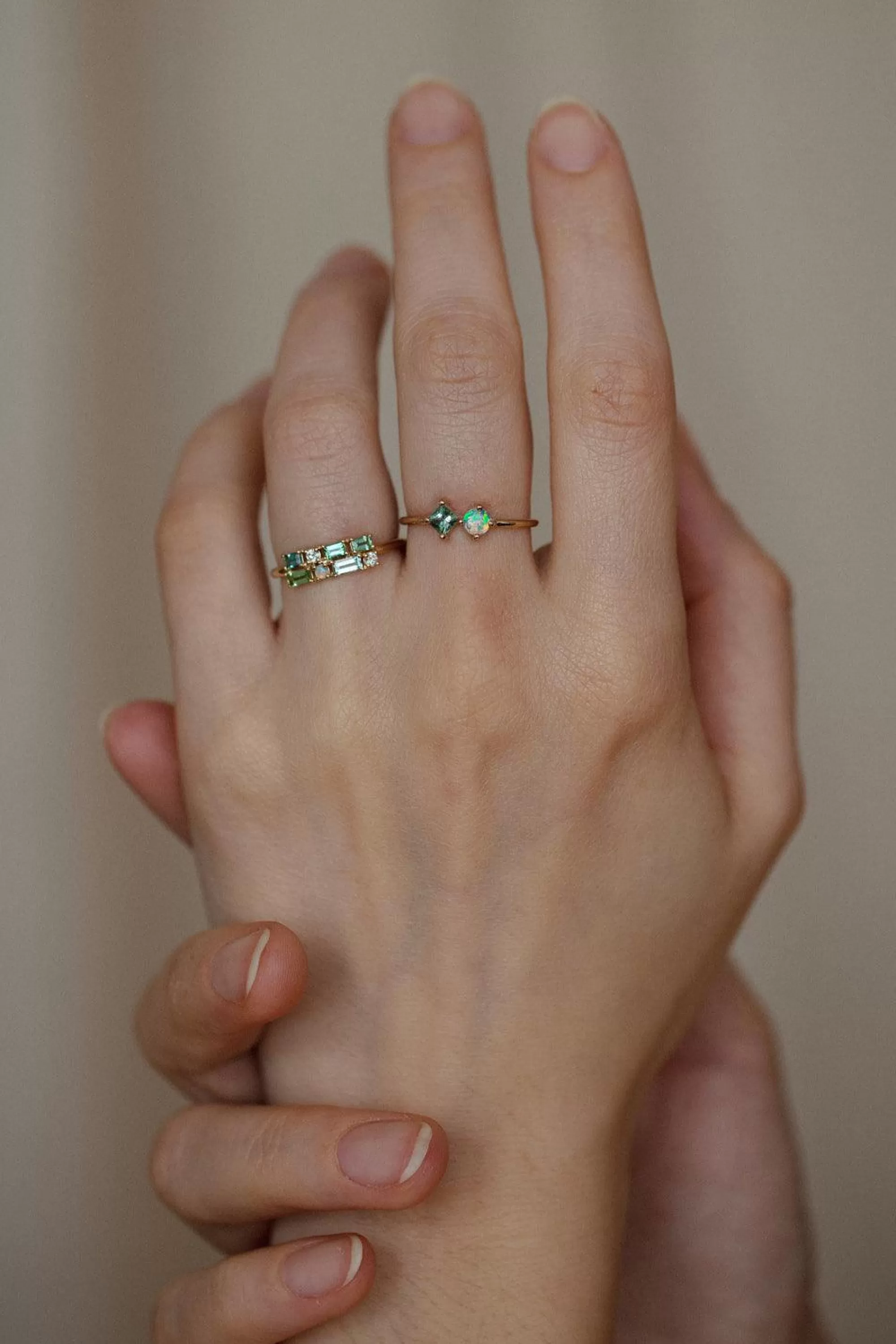 Outlet Tourmaline Brickwork Ring Rings