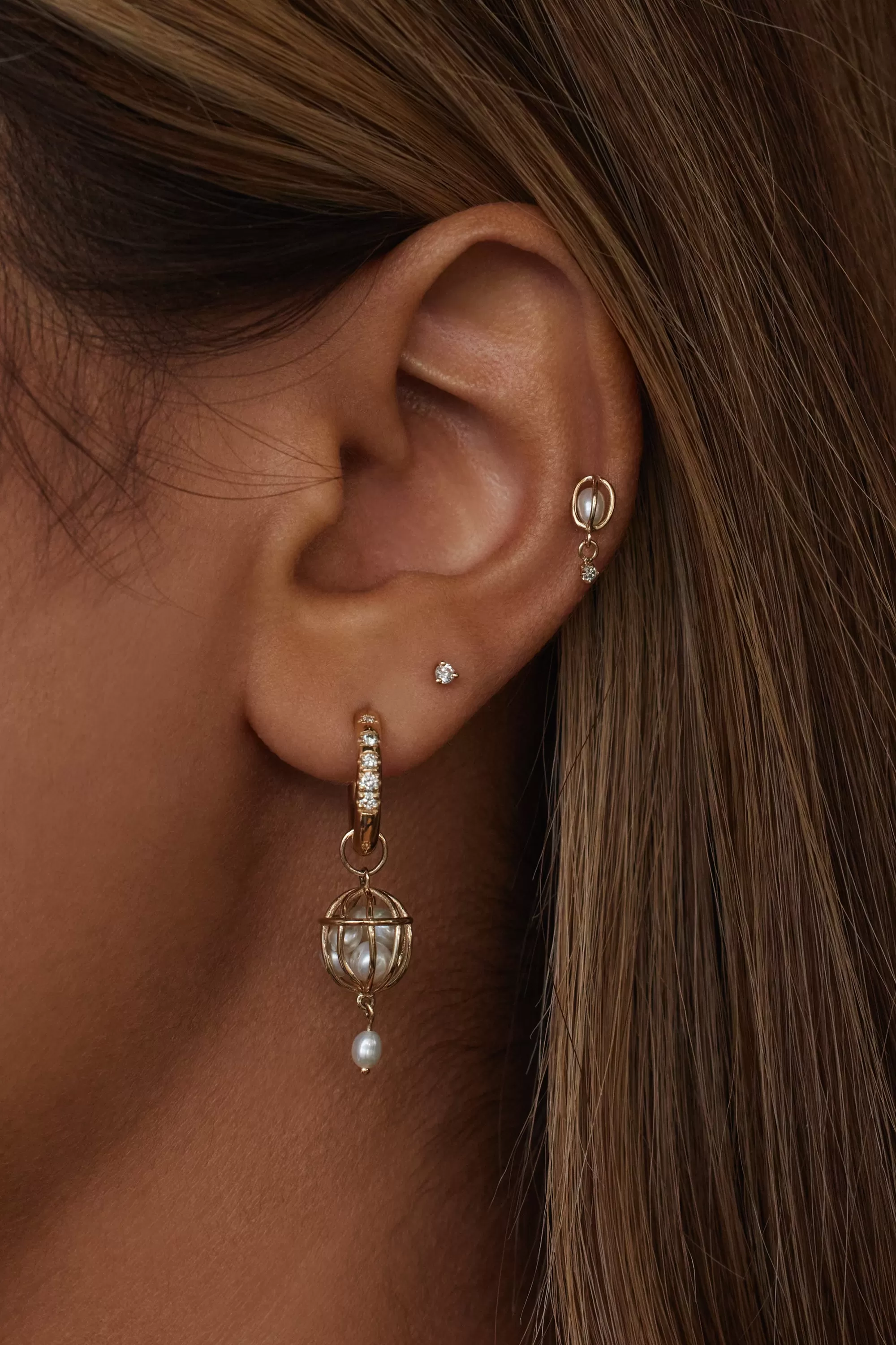 Best Sale Universe Diamond & Pearl Earring - Single Earrings