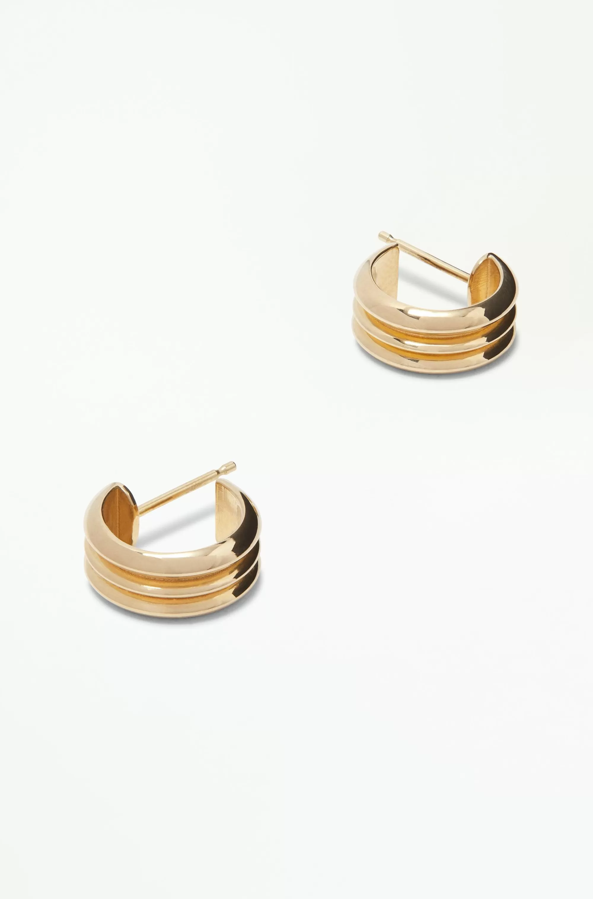 Discount Wide Ripple Hoop - Single Earrings
