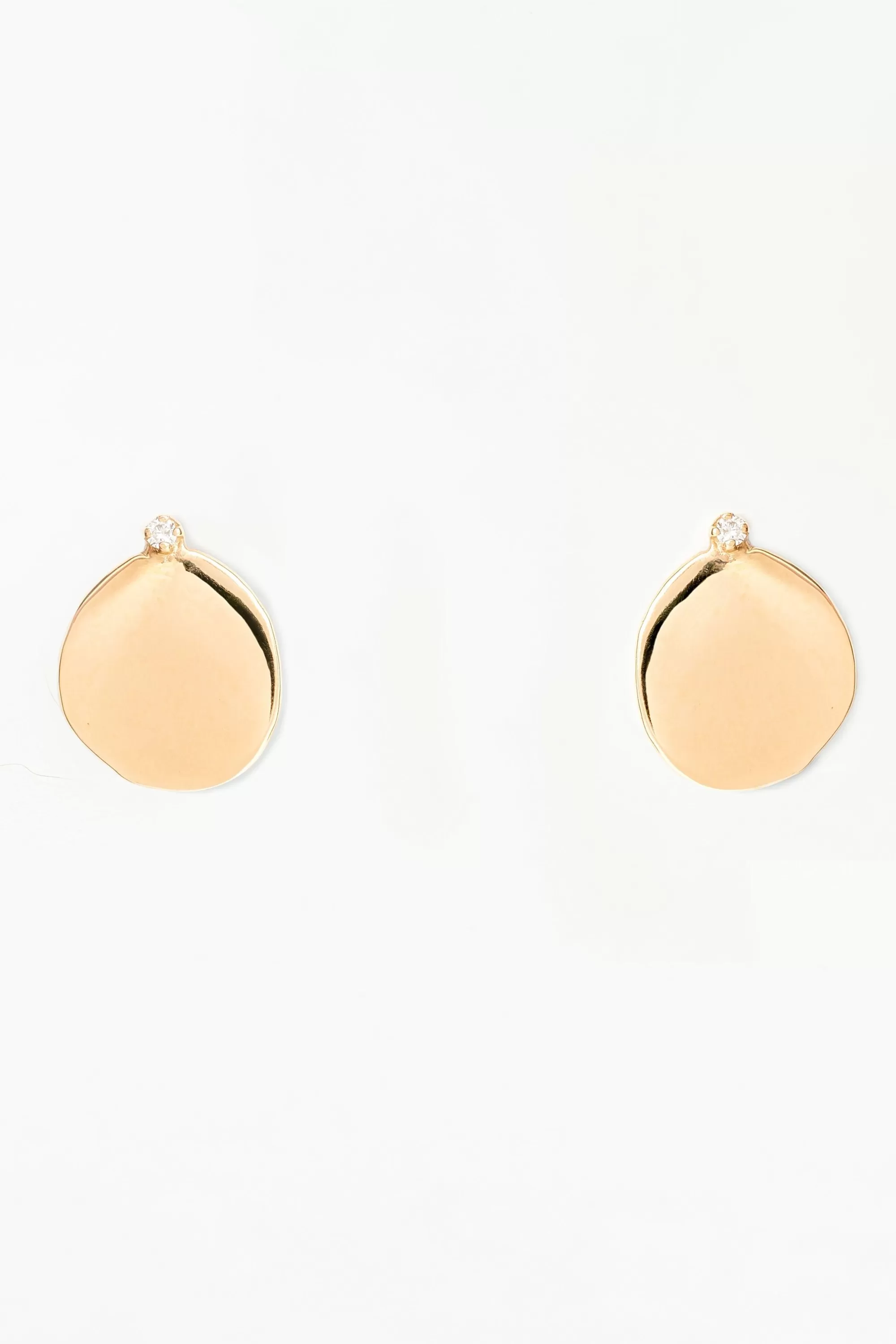 Best Xl Disc Stud With Diamond - Single Earrings